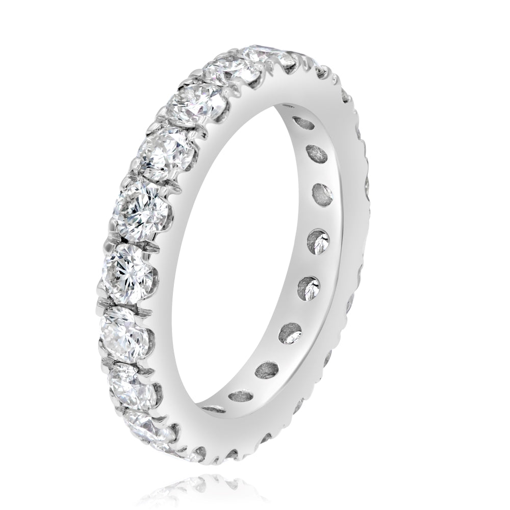 2.41 ct. Diamond 18K White Gold Eternity Band
