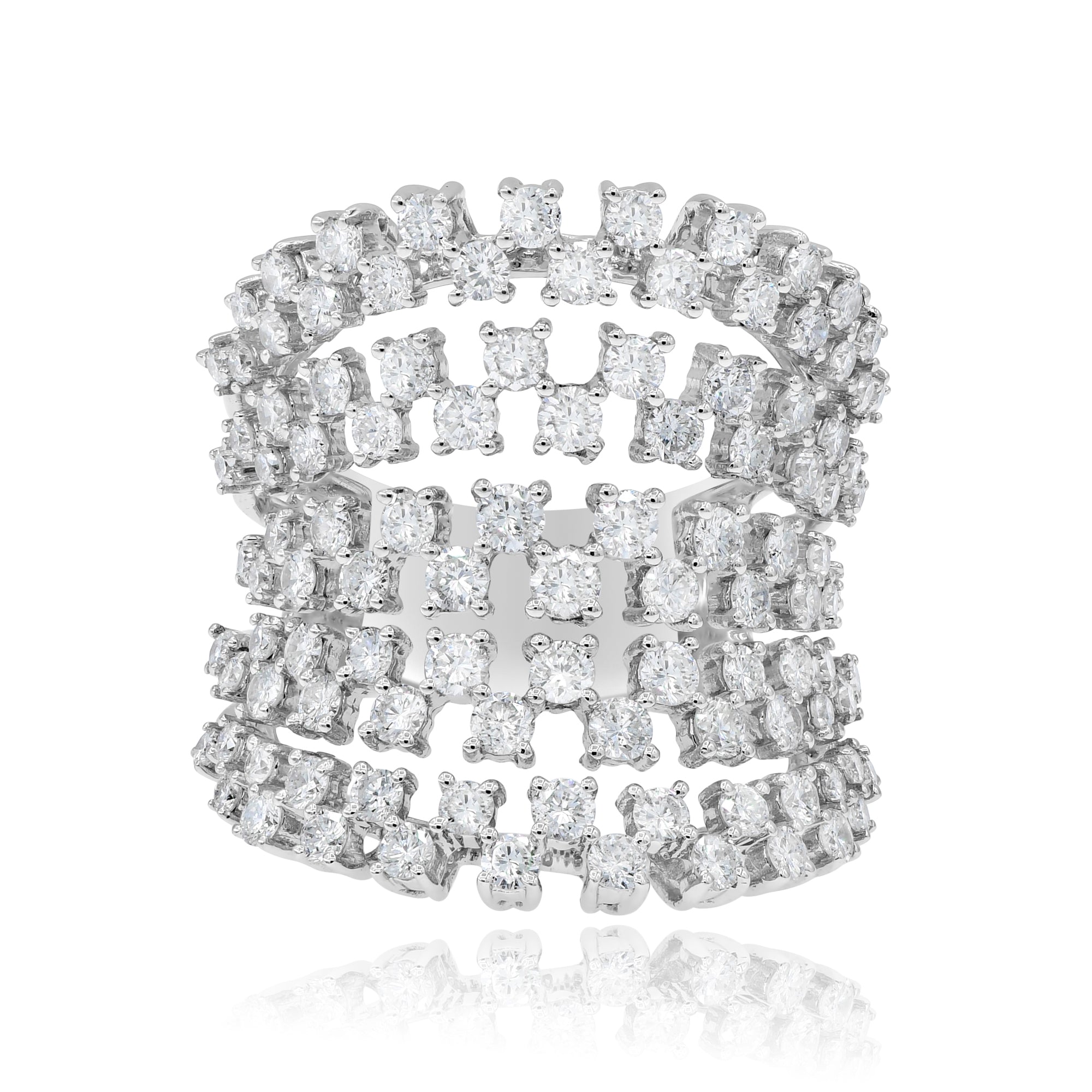 2.99 ct. Diamond 18K White Gold Cocktail Ring