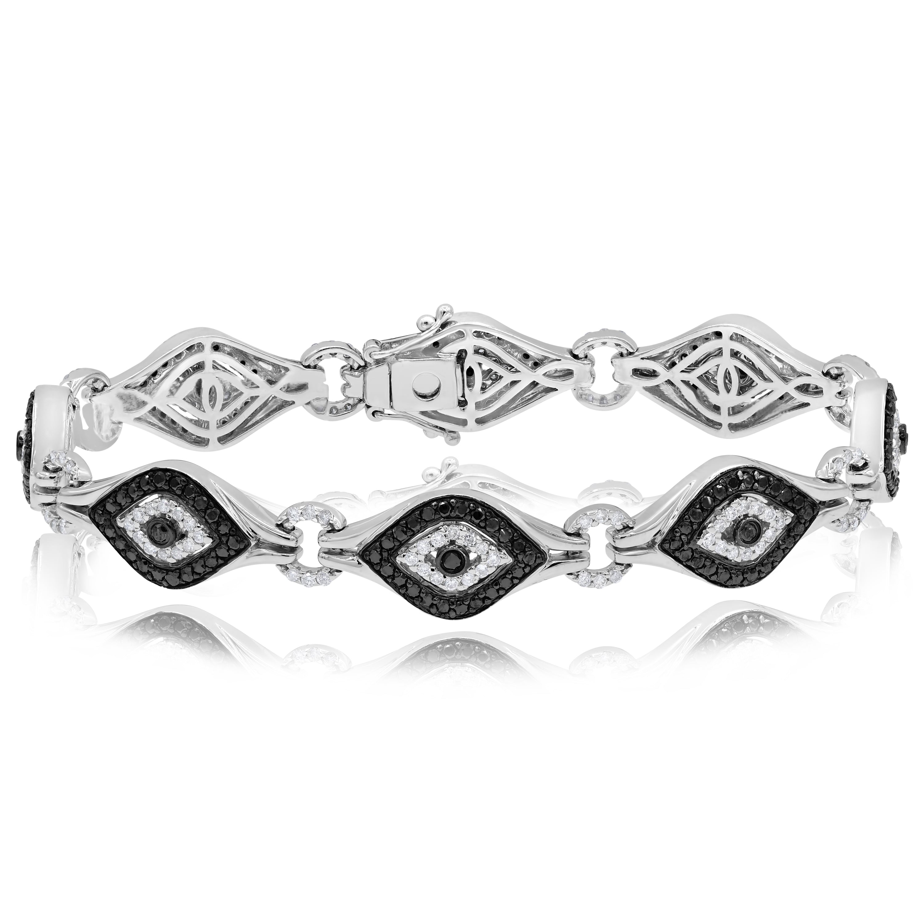 2.6 ct. Black & White Diamond Bracelet