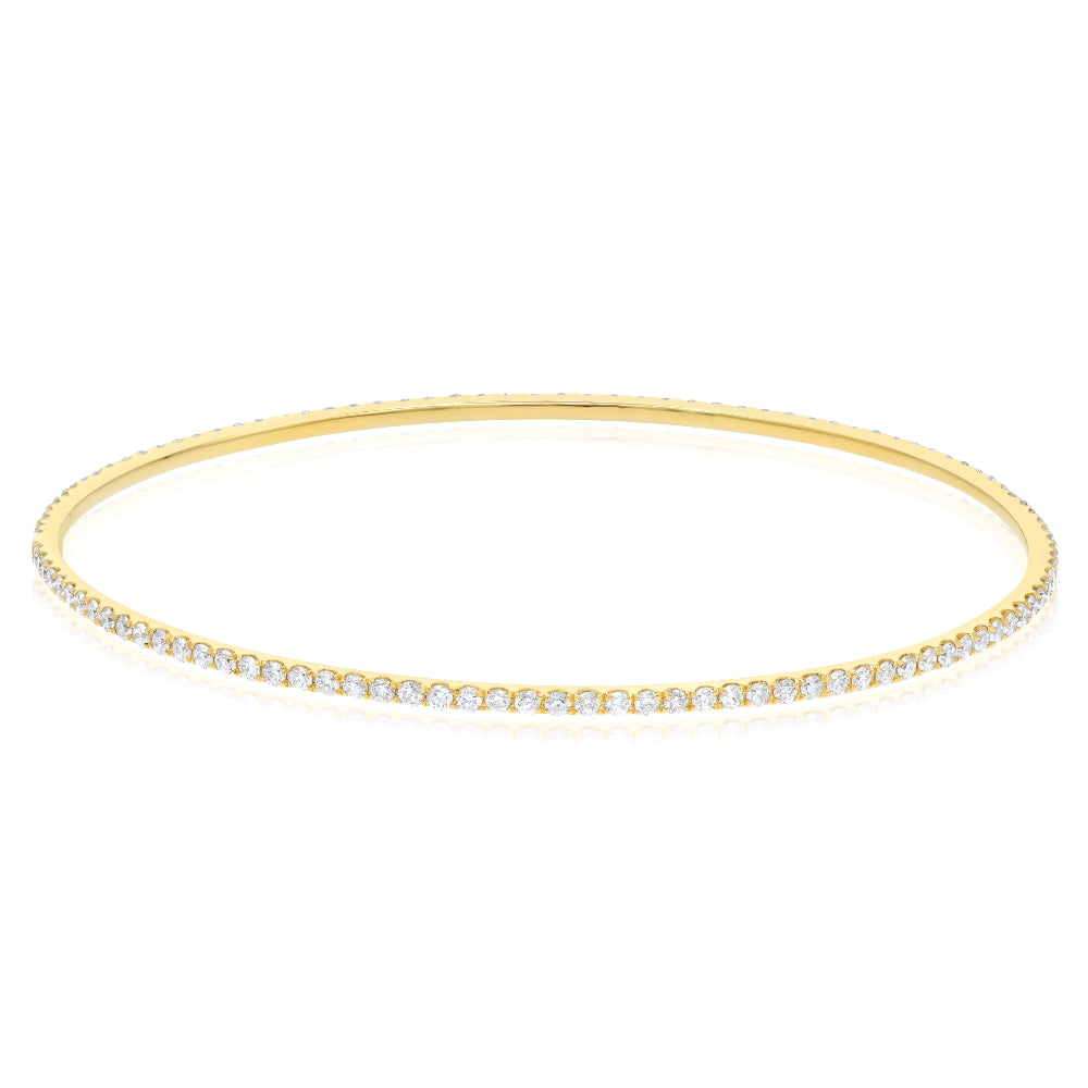 2.1 ct. Diamond 14K Yellow Gold Pave Bar Eternity Bagle