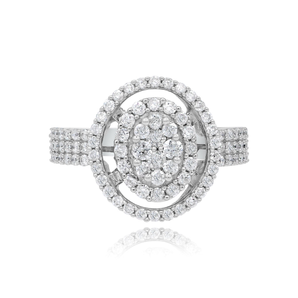 1.02 ct. Diamond 14K White Gold Ring