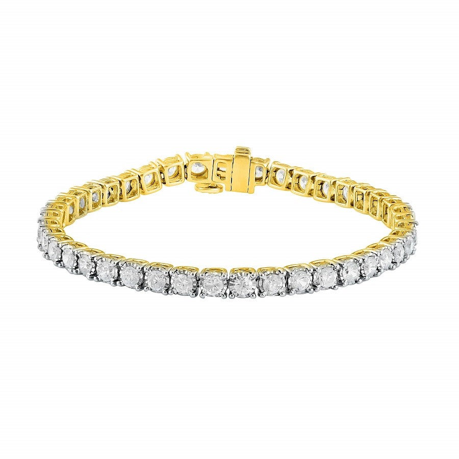 4.11 ct. Diamond 14K Yellow Gold Tennis Bracelet