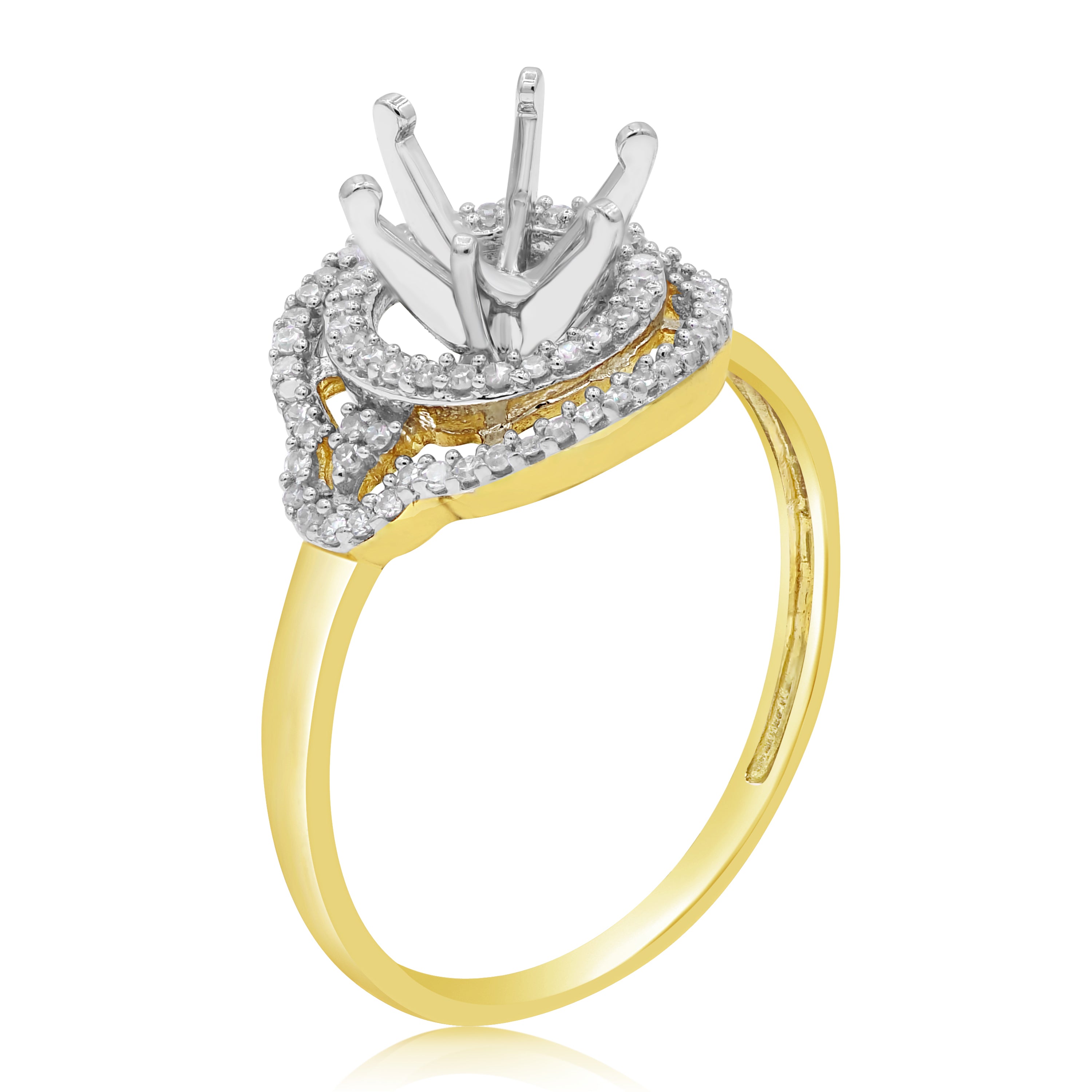 0.2 ct. Diamond 14K Yellow Gold Enagement Ring Mounting
