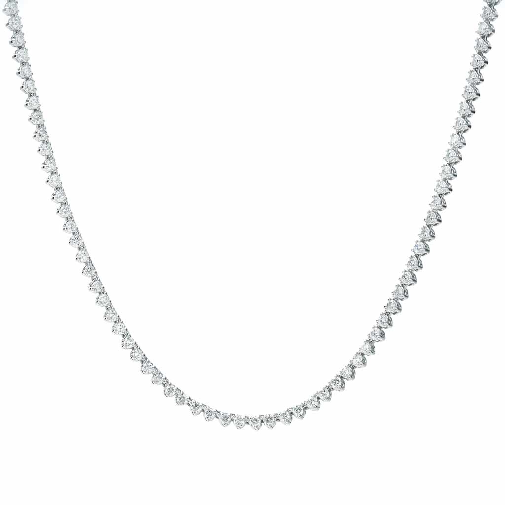 11.56 ct. Diamond 18K White Gold Necklace 16"