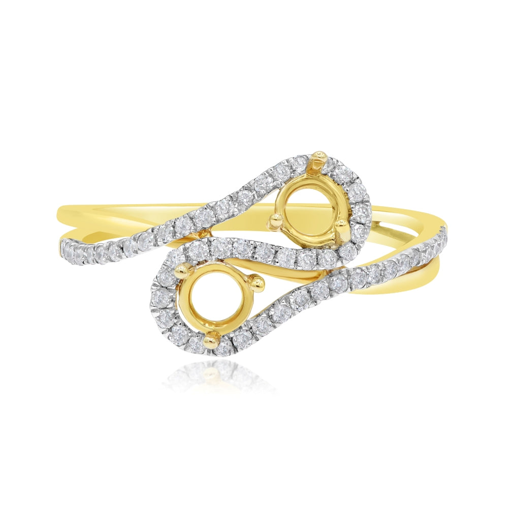 0.27 ct. Diamond 14K Yellow Gold Ring Mounting