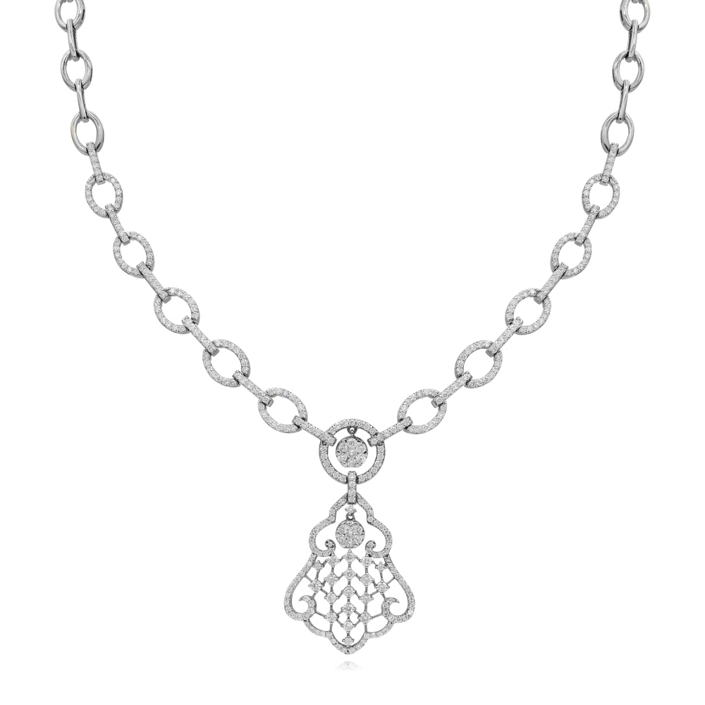 4.95 ct. Diamond 18K White Gold Necklace