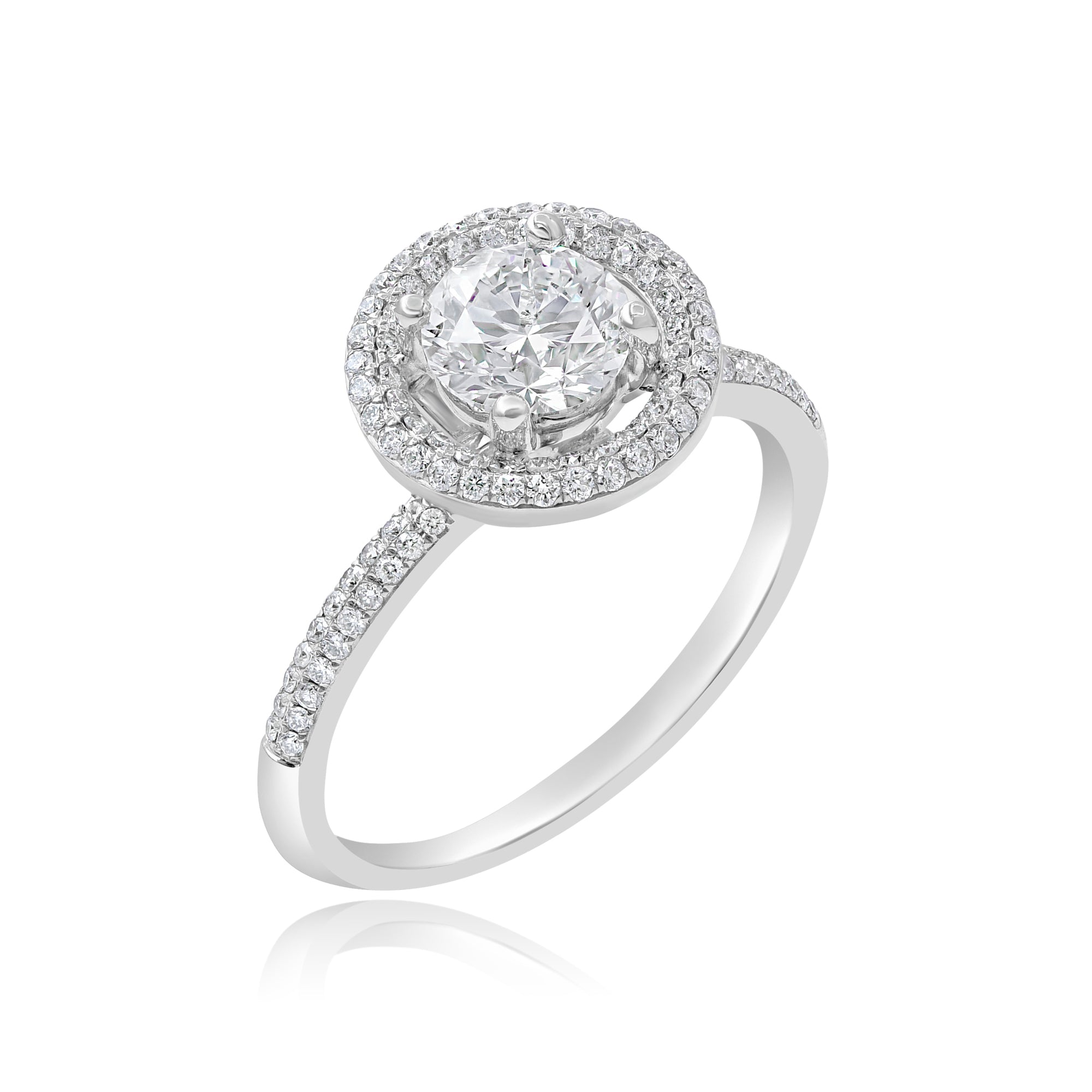 1.23 ct. Diamond 14K White Gold Ring