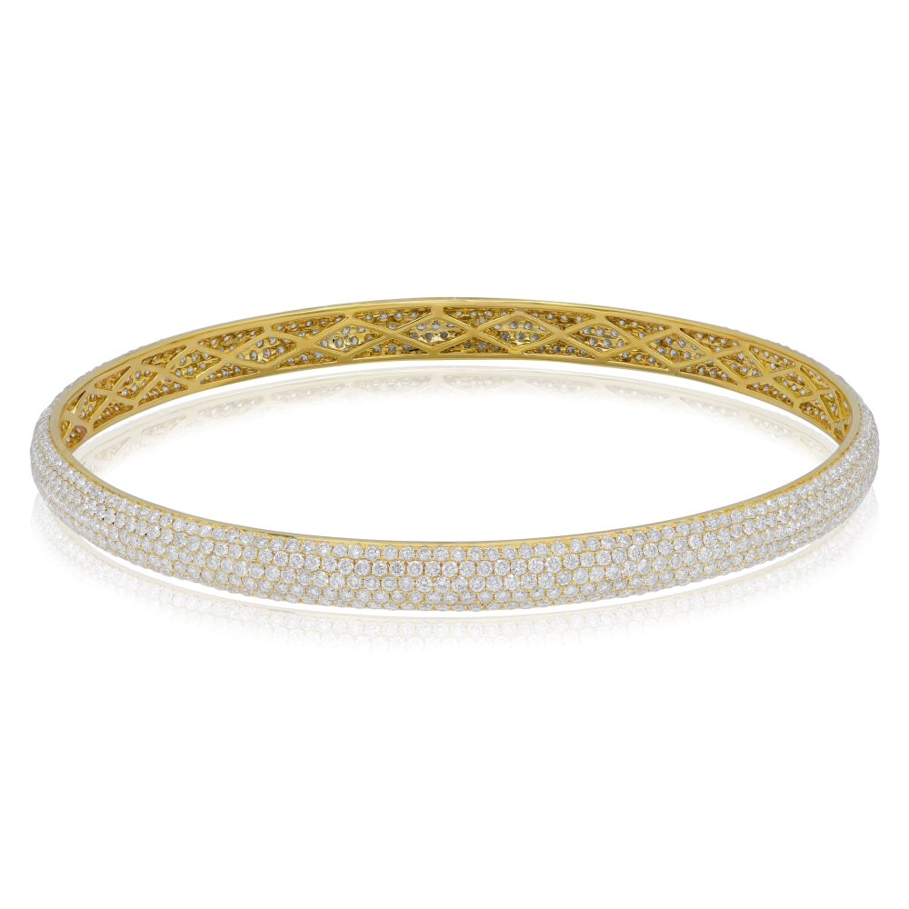 8 ct. Diamond 18K Yellow Gold Bangle Bracelet