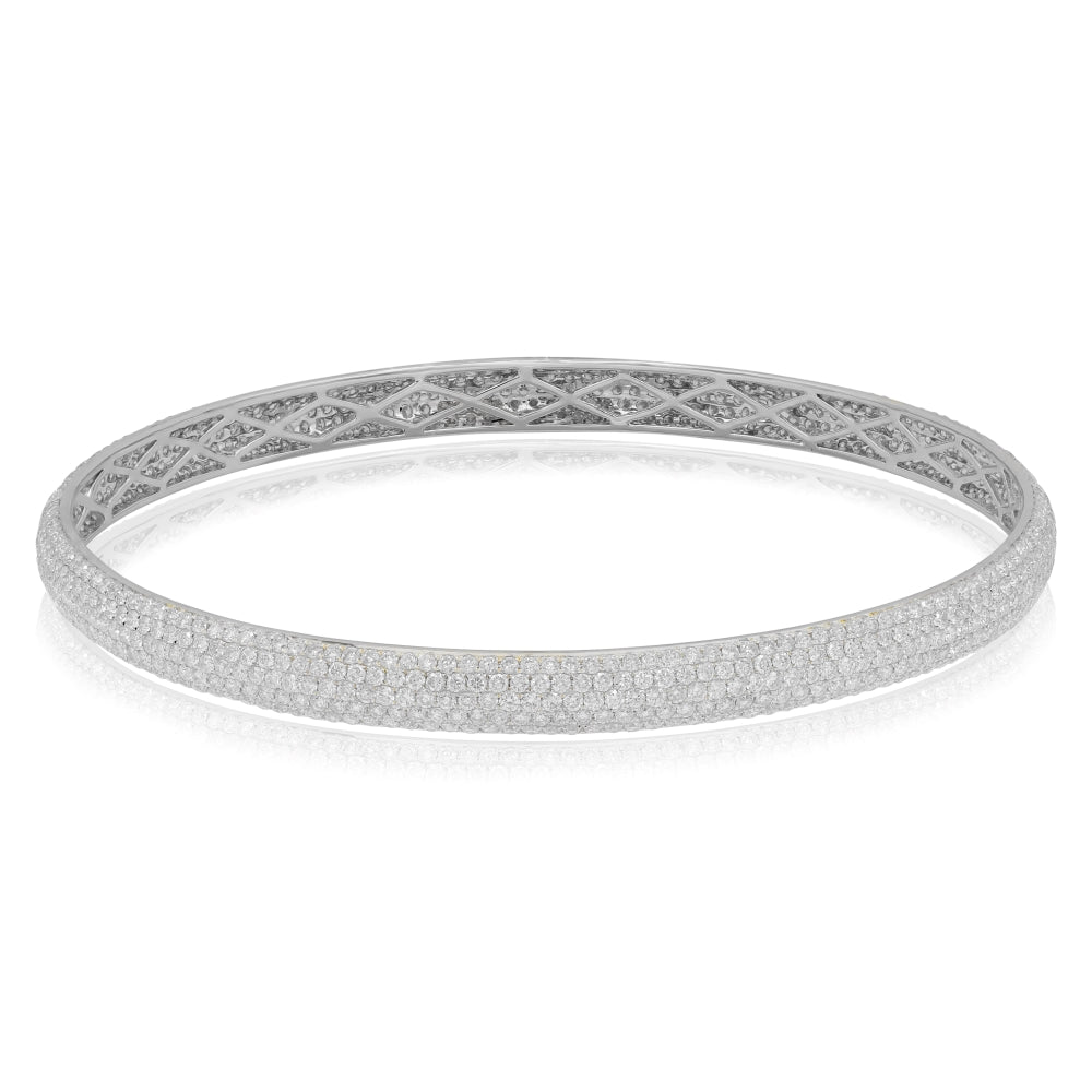 8 ct. Diamond 18K White Gold Bangle Bracelet