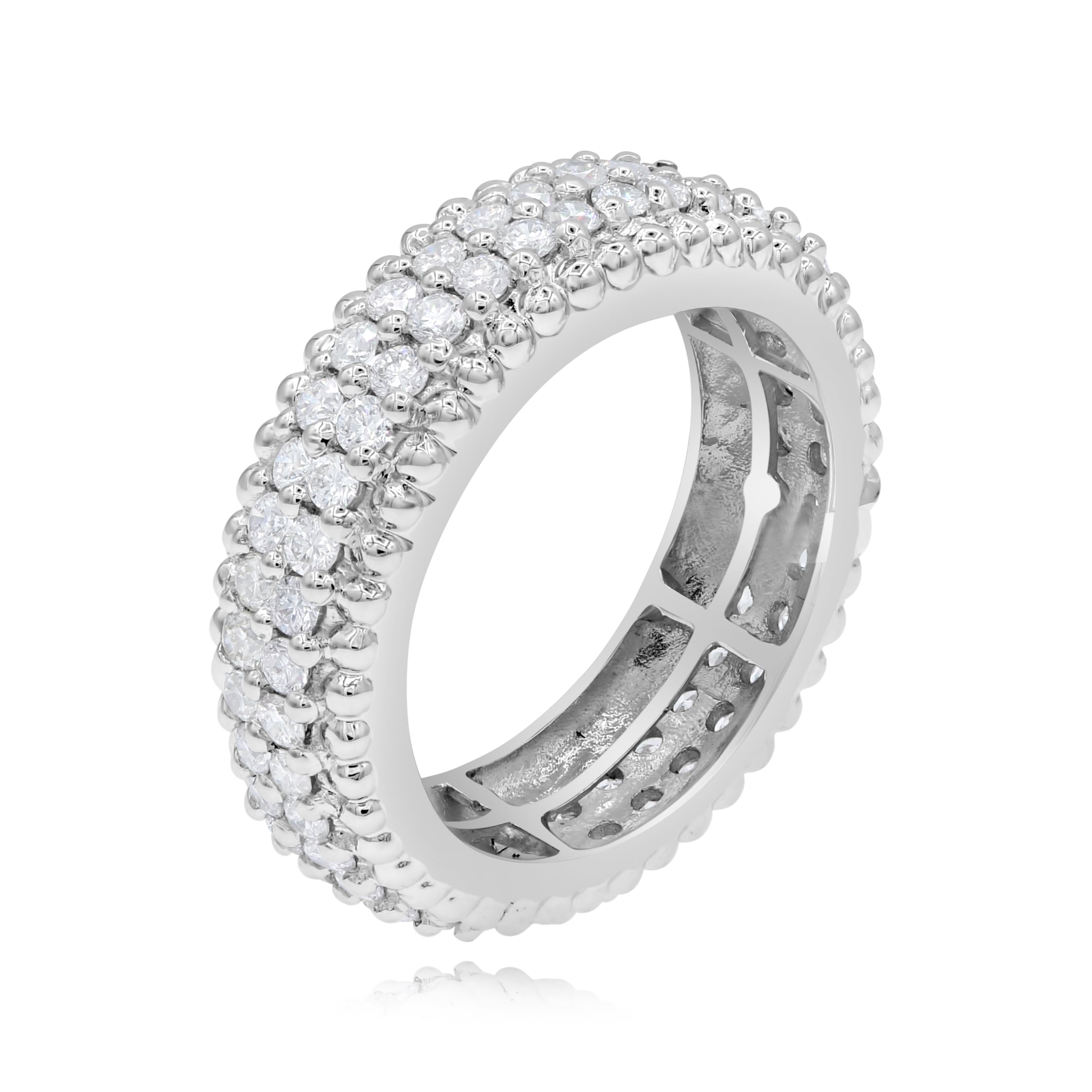 1.54 ct. Diamond 14K White Gold Pave Eternity Band
