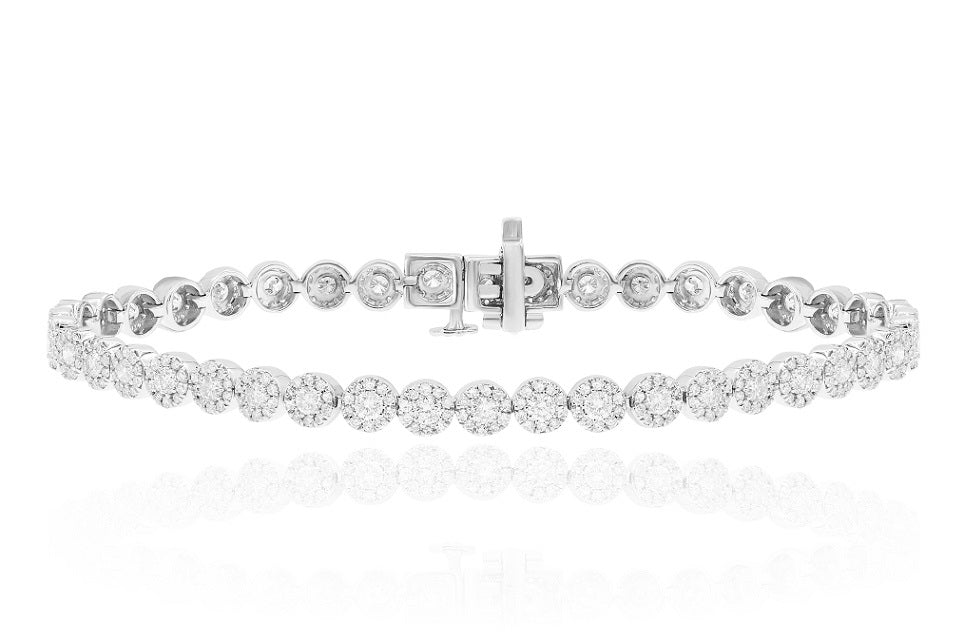 2.6 ct. Diamond 14K White Gold Bracelet