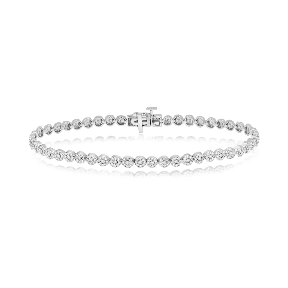 2 ct. Diamond 14K White Gold Tennis Bracelet