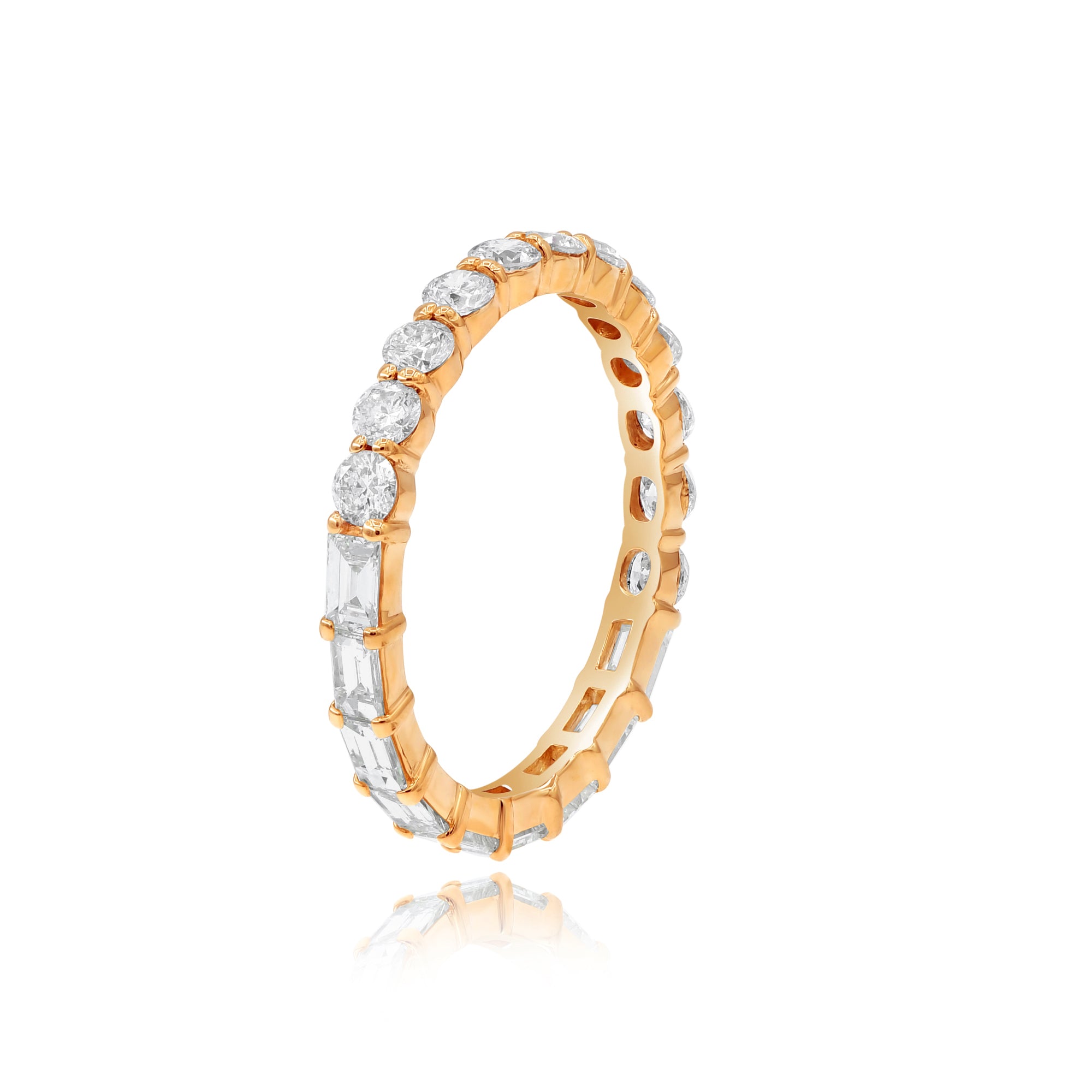 1.48 ct. Diamond 18K Rose Gold Eternity Band