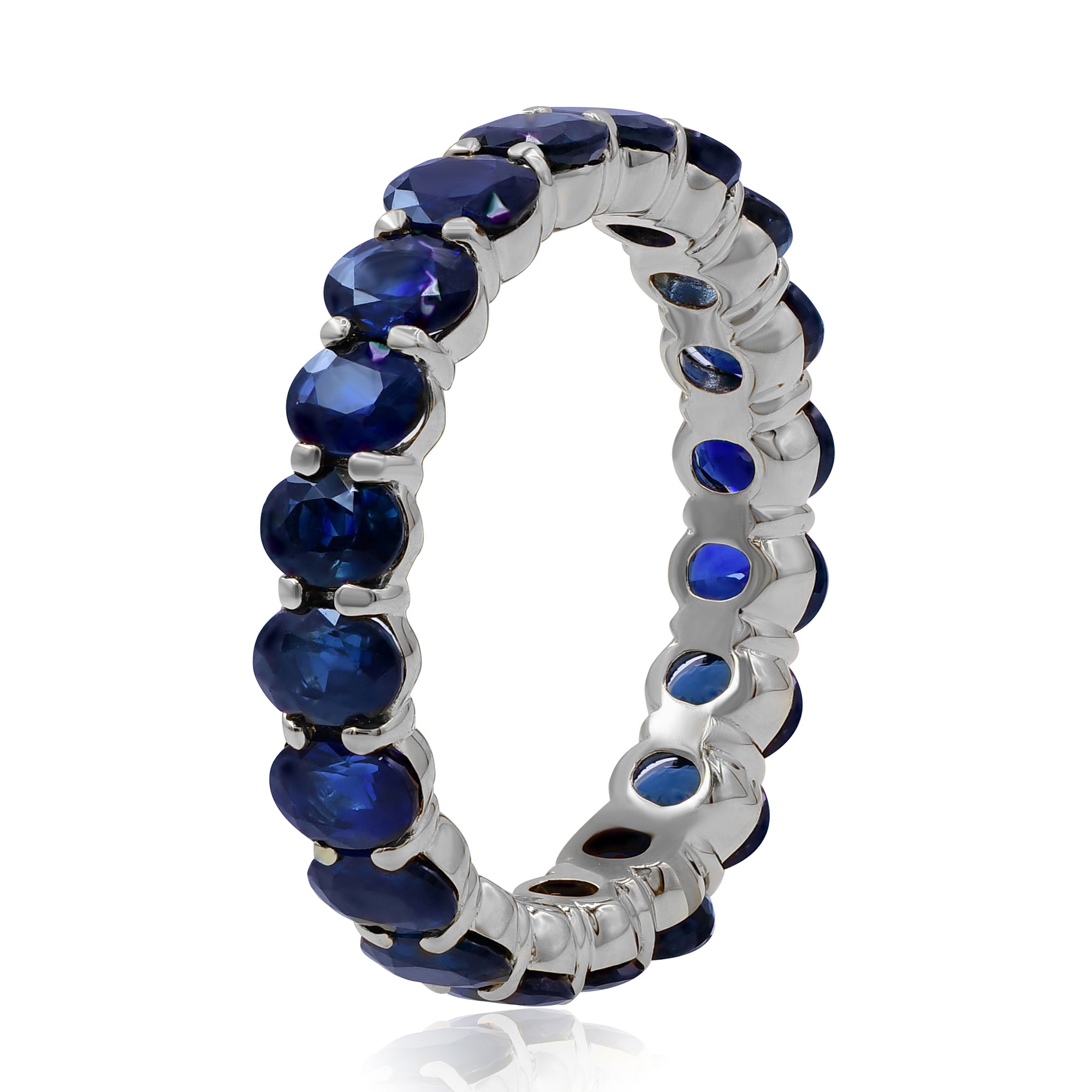 4.47 ct. Sapphire 18K White Gold Eternity Band