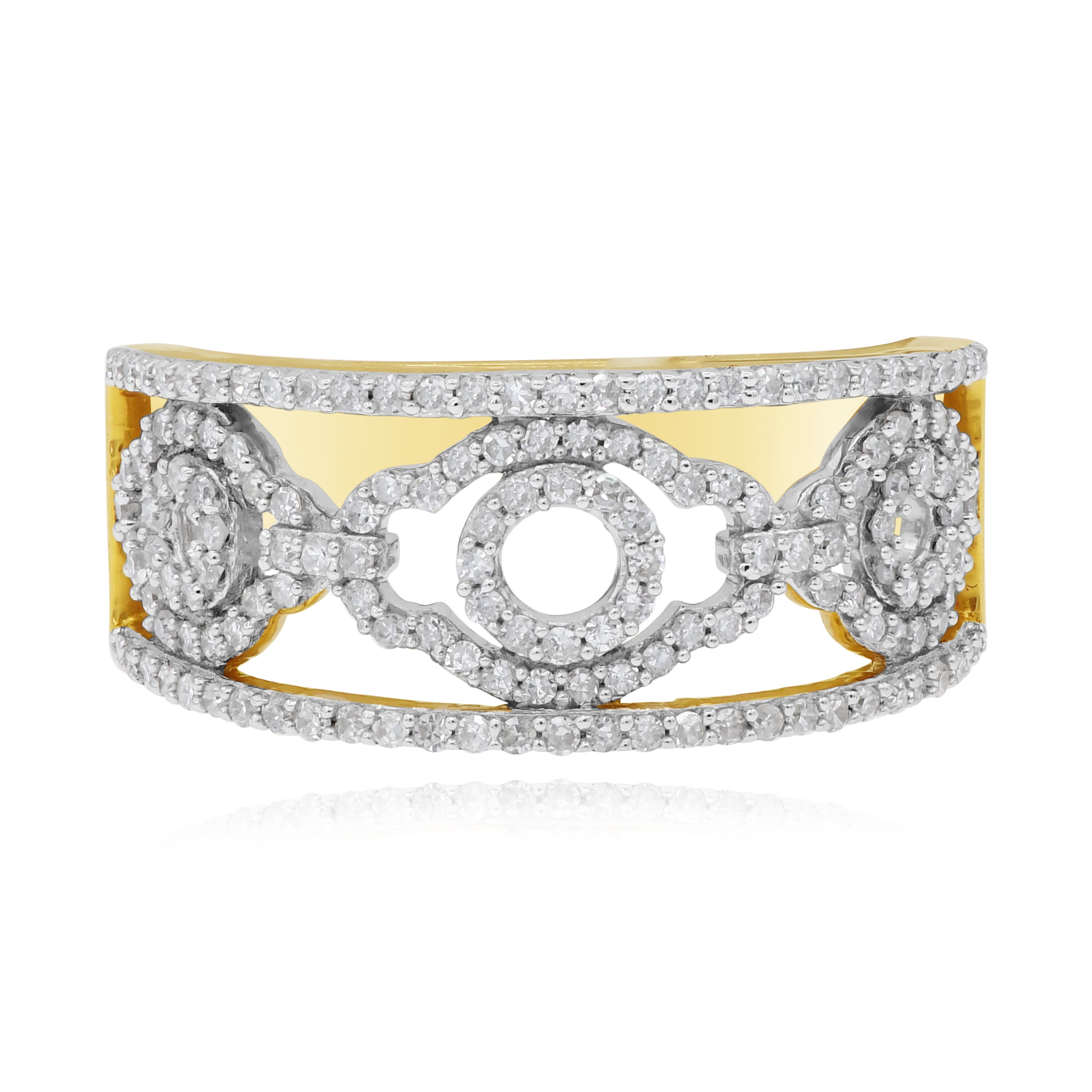 0.48 ct. Diamond 14K Yellow Gold Pavé Link Band