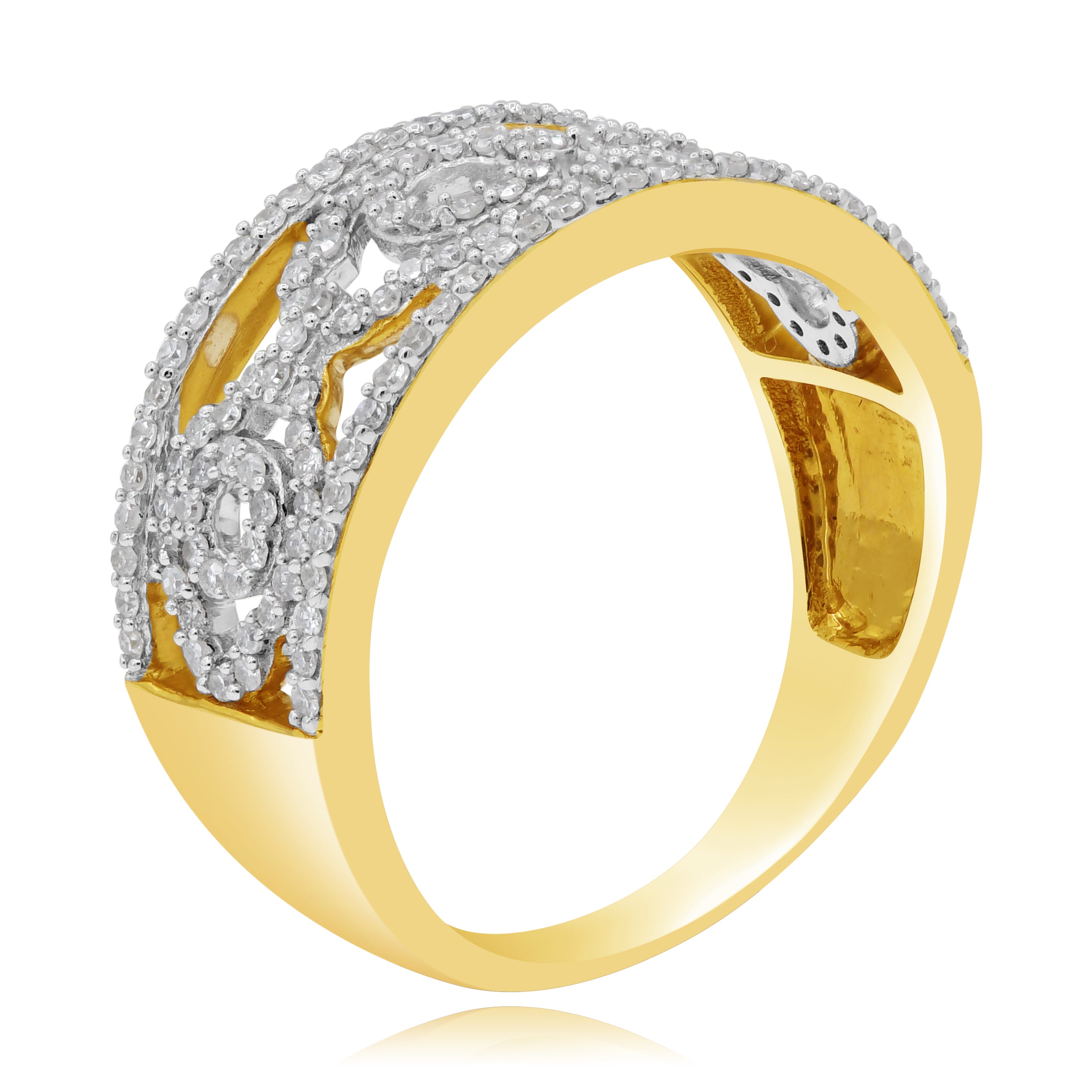 0.48 ct. Diamond 14K Yellow Gold Pavé Link Band