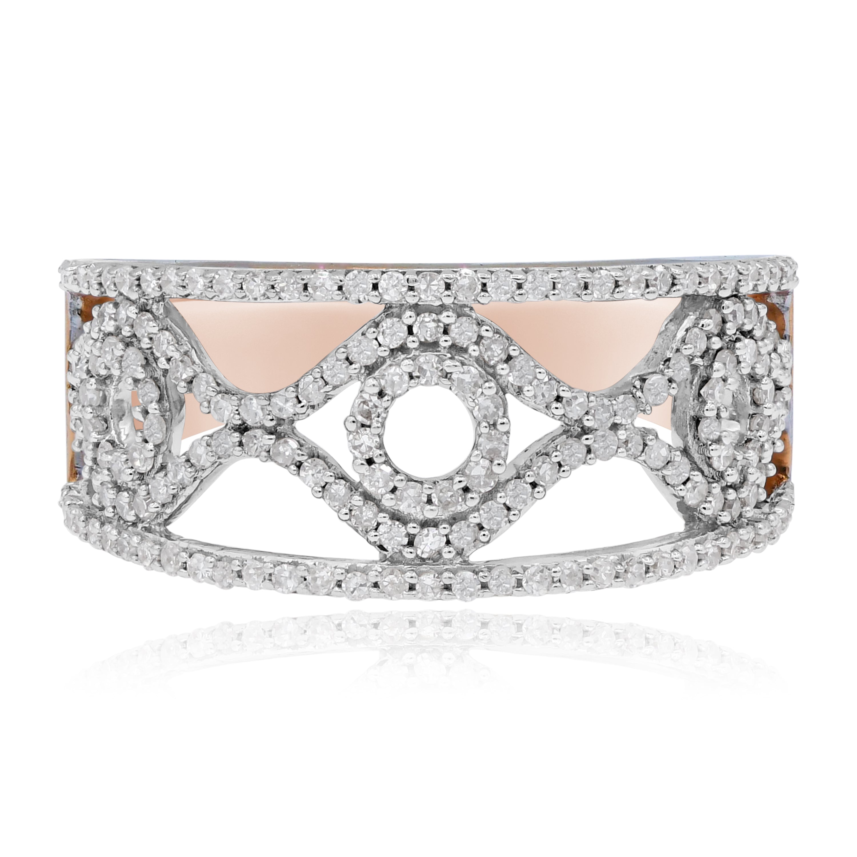 0.52 ct. Diamond 14K Rose Gold Pavé Astor Link Band