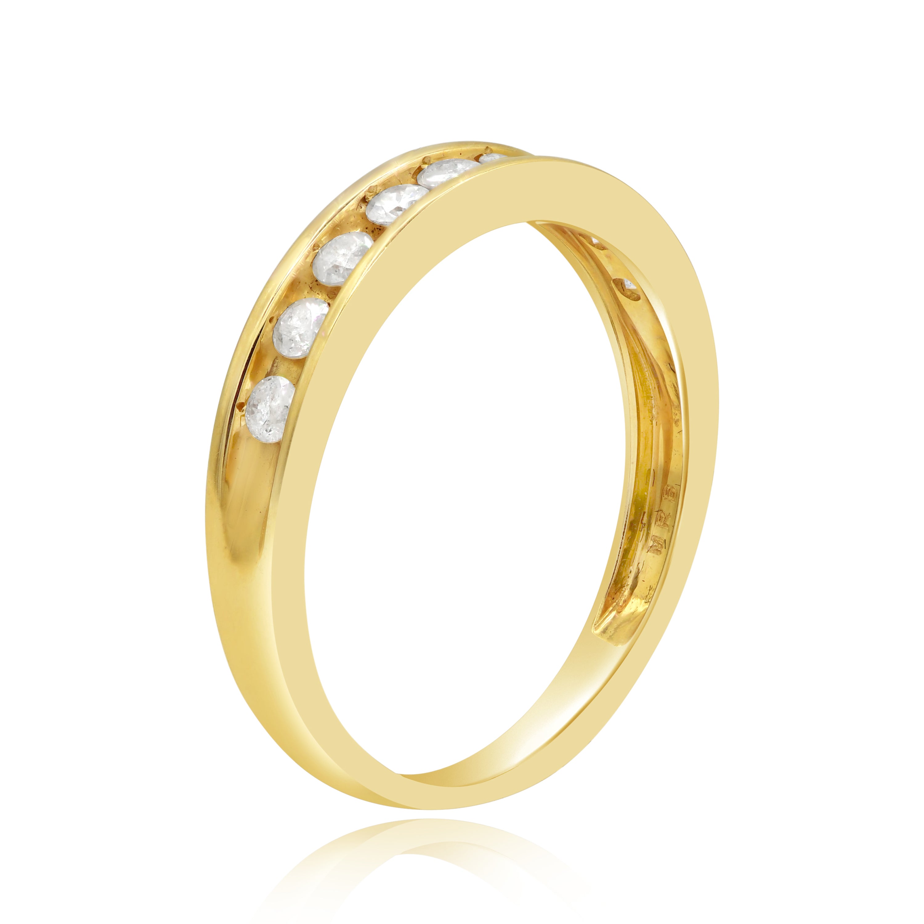 0.53 ct. Diamond 14K Yellow Gold Half Eternity Band