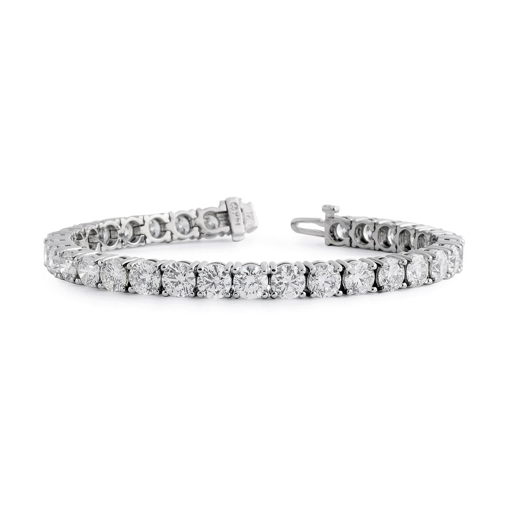 14.35 ct. Lab-Grown Diamond 14K White Gold Tennis Bracelet