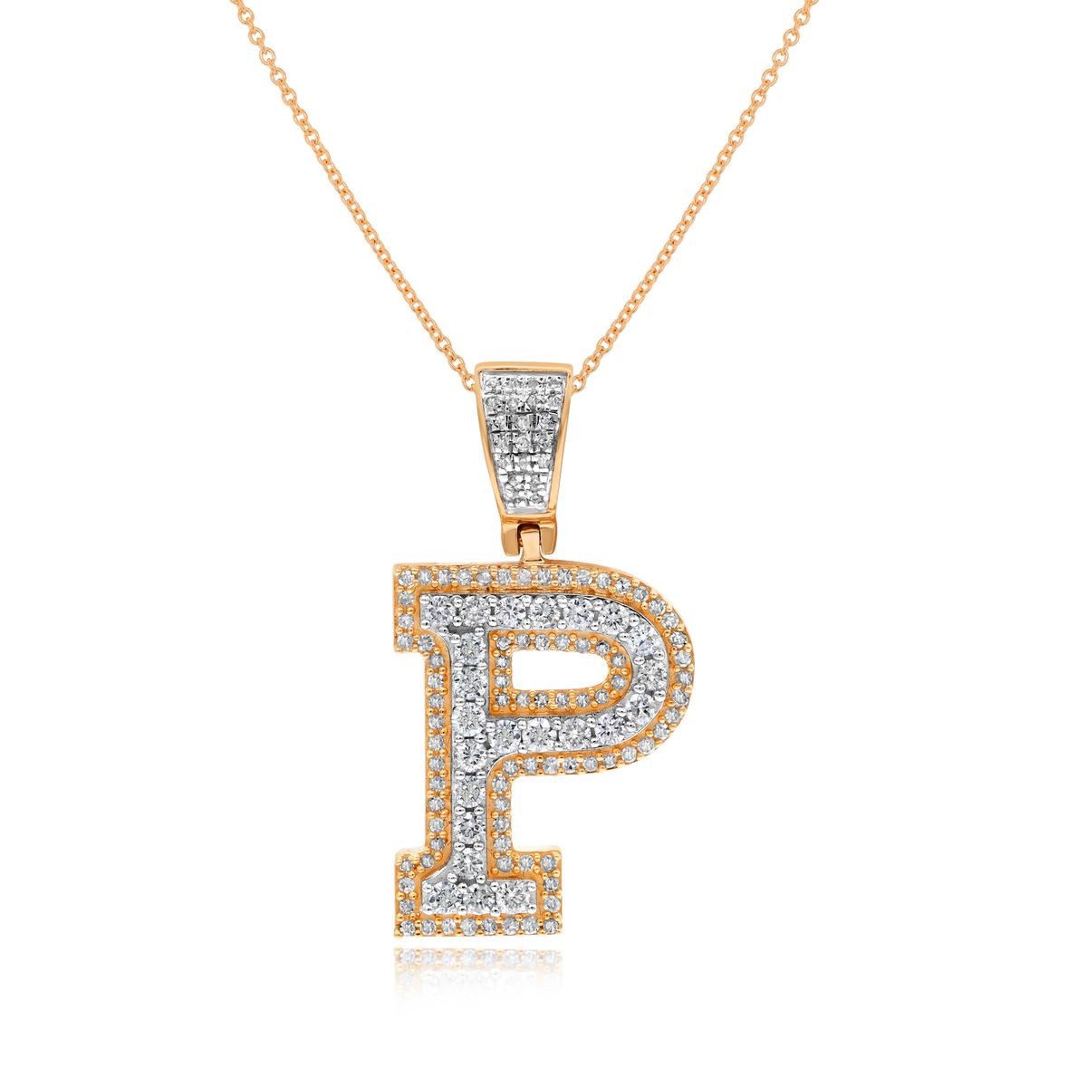 White Diamond Initial Pendant