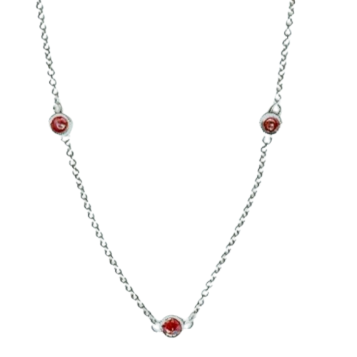 0.69 ct. Diamond 14K White Gold Station Necklace 16"