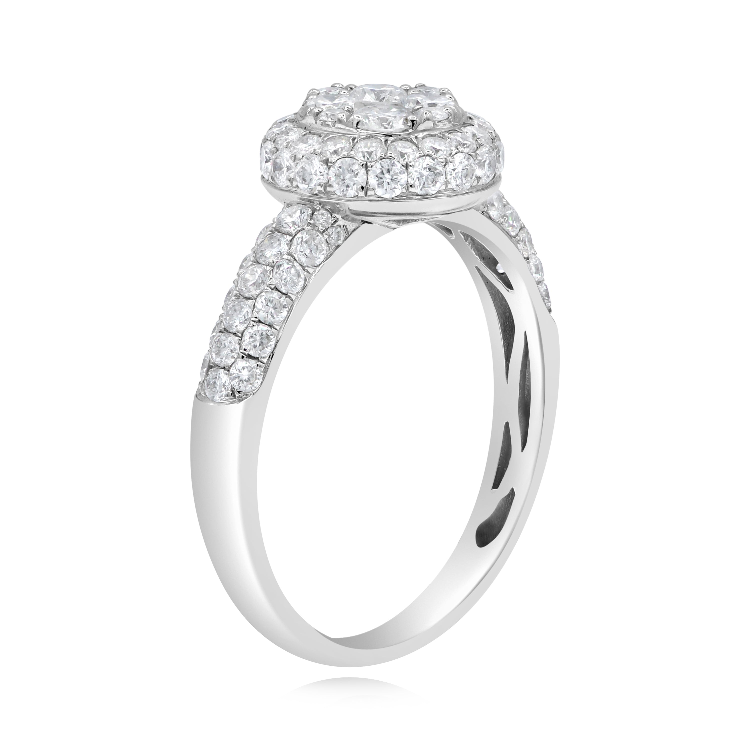 1.26 ct. Diamond 14K White Gold Halo Ring