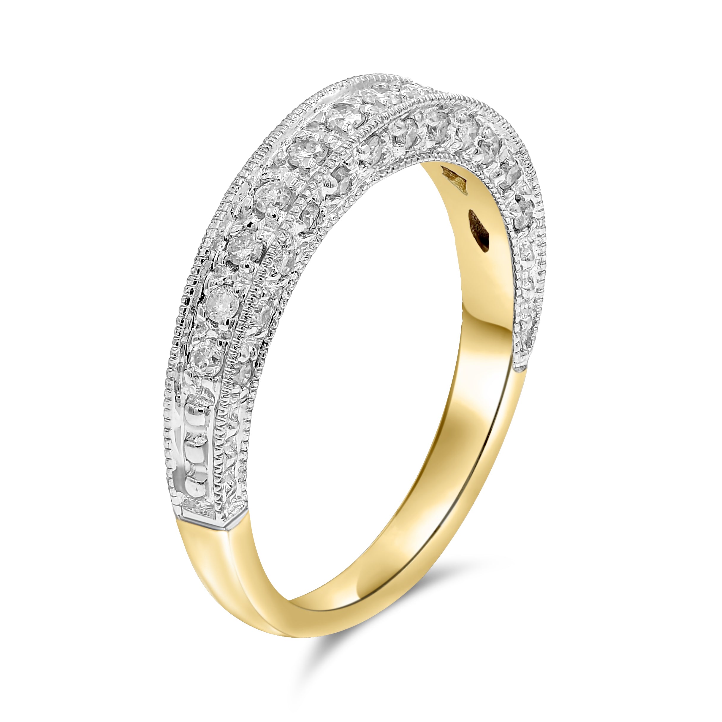0.45 ct. Diamond 14K Yellow Gold Half Eternity Band