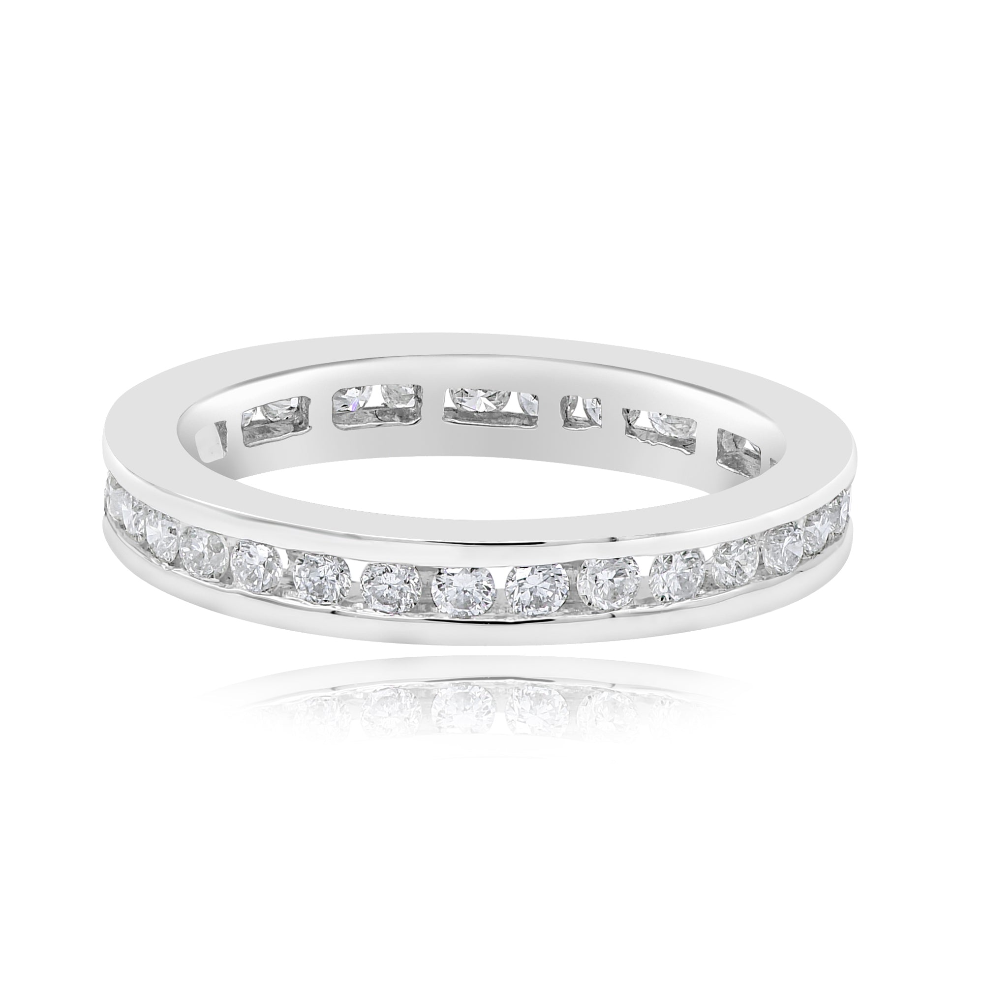 1.02 ct. Diamond 14K White Gold Eternity Band