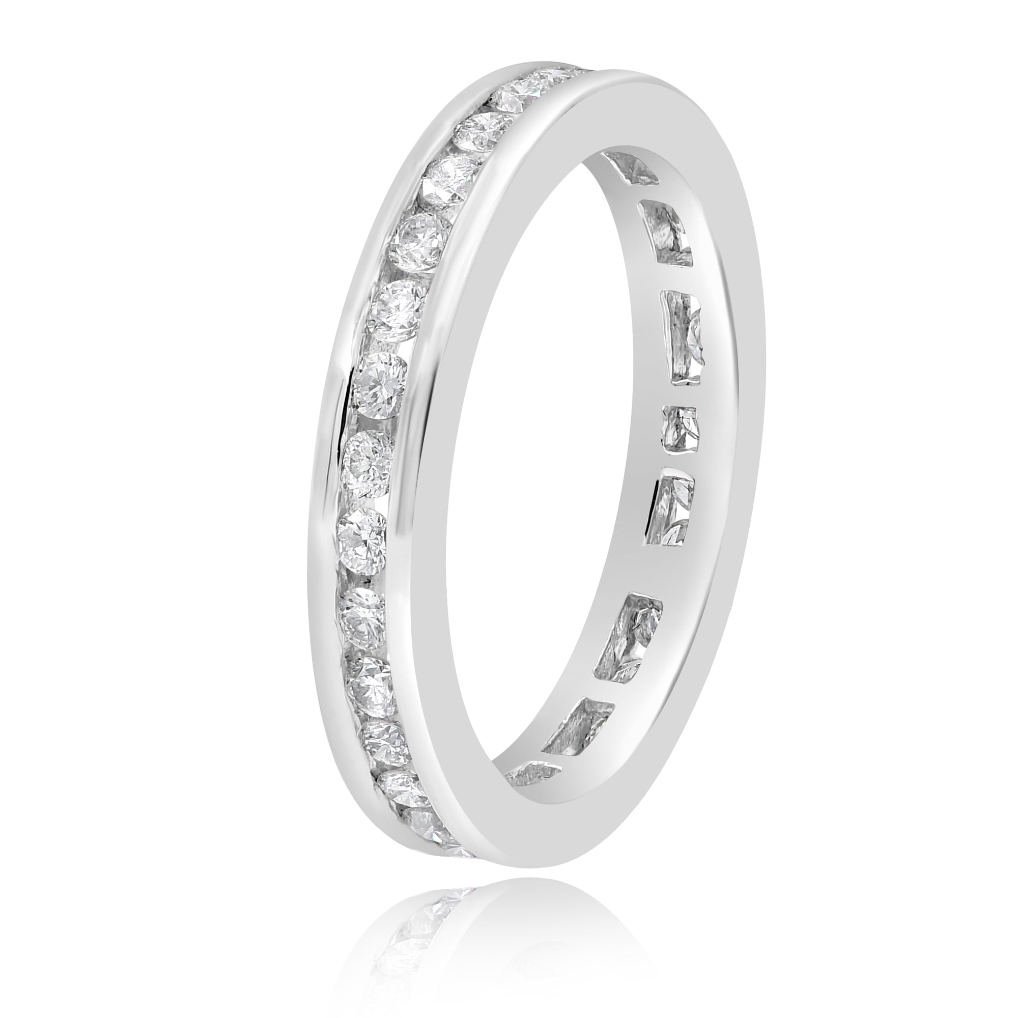 1.02 ct. Diamond 14K White Gold Eternity Band