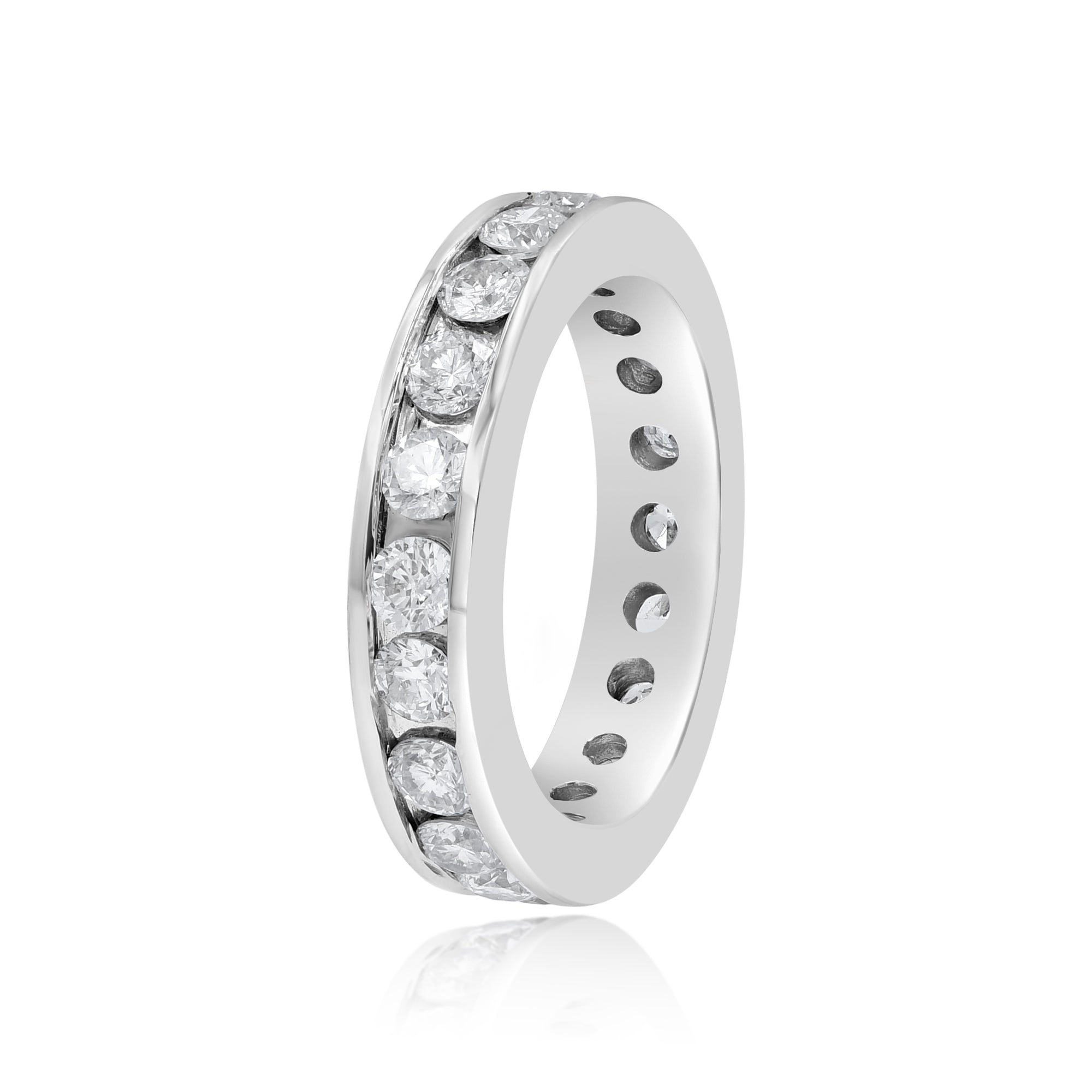 1.91 ct. Diamonf 14K White Gold Eternity Band Size 5