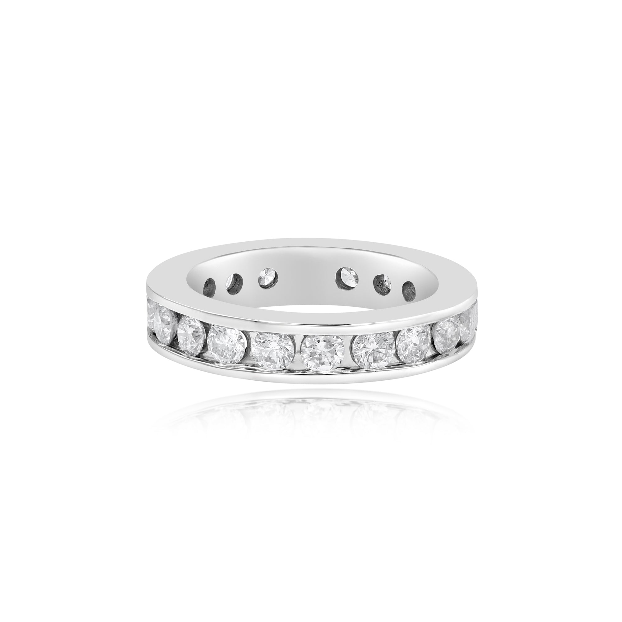 1.91 ct. Diamonf 14K White Gold Eternity Band Size 5