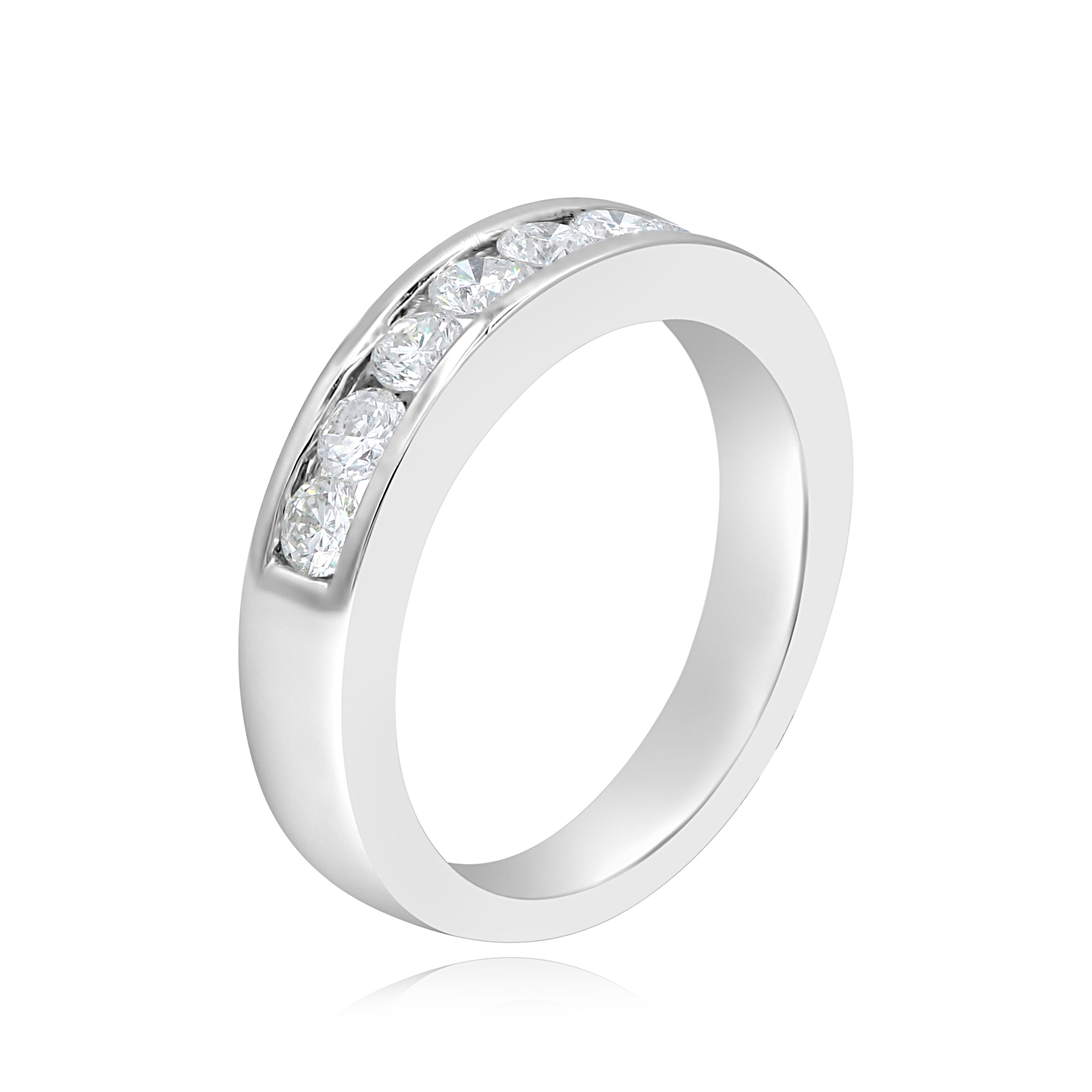 0.51 ct. Diamond 14K White Gold Half Eternity Band