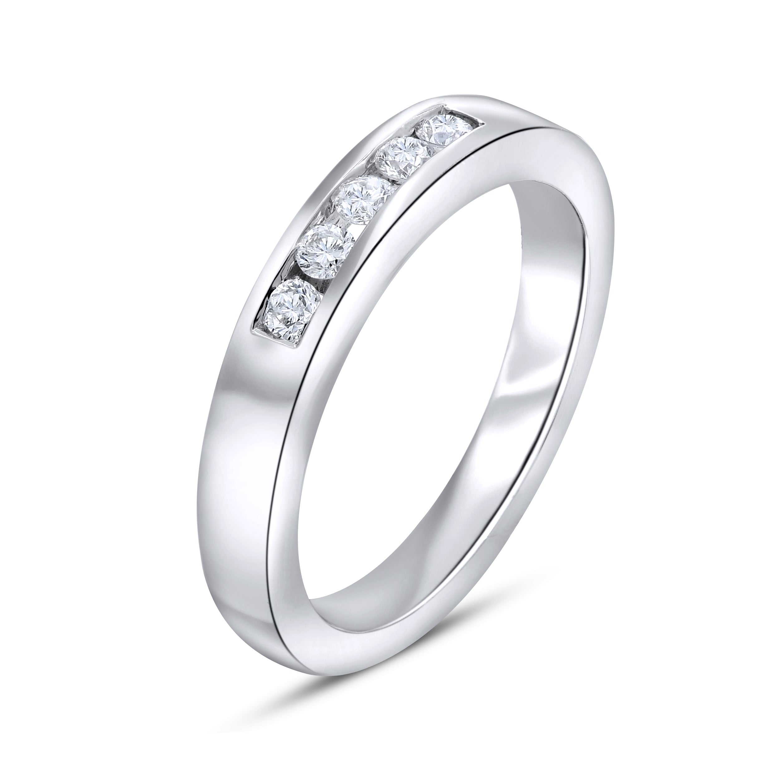 0.2 ct. Diamond 14K White Gold Band