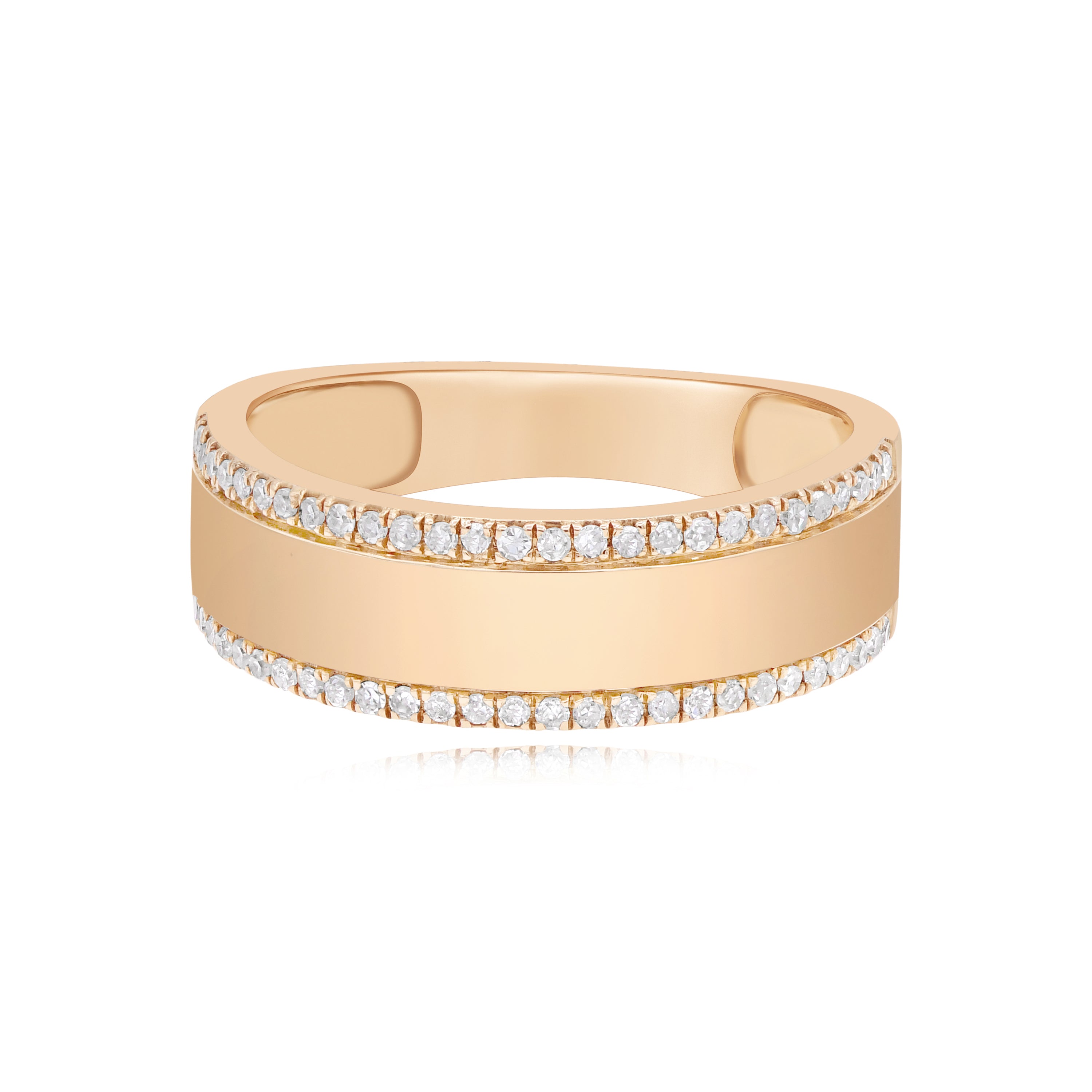 0.22 ct. Diamond 14K Rose Gold Double Pave Eternity Ring