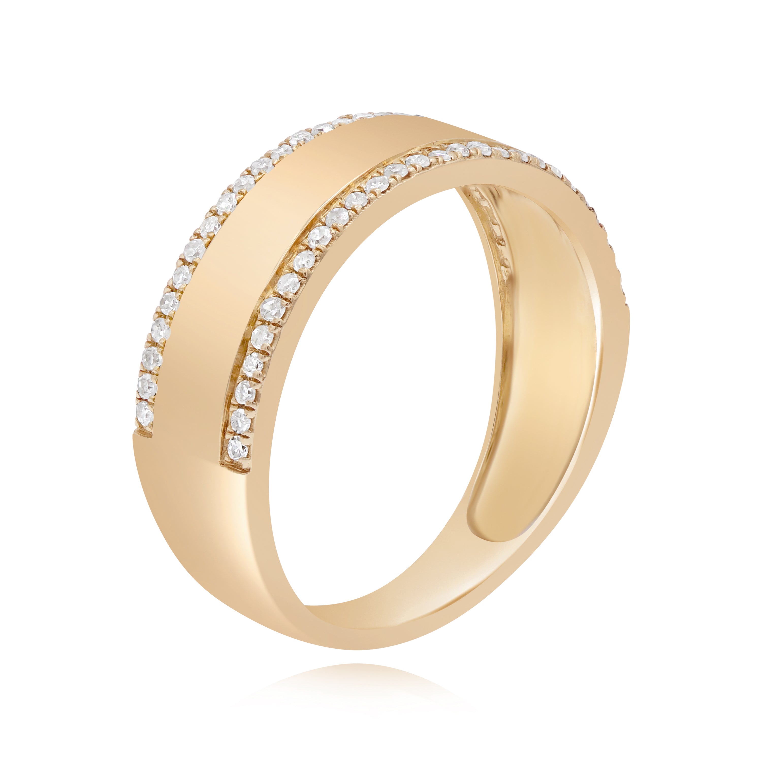 0.22 ct. Diamond 14K Rose Gold Double Pave Eternity Ring