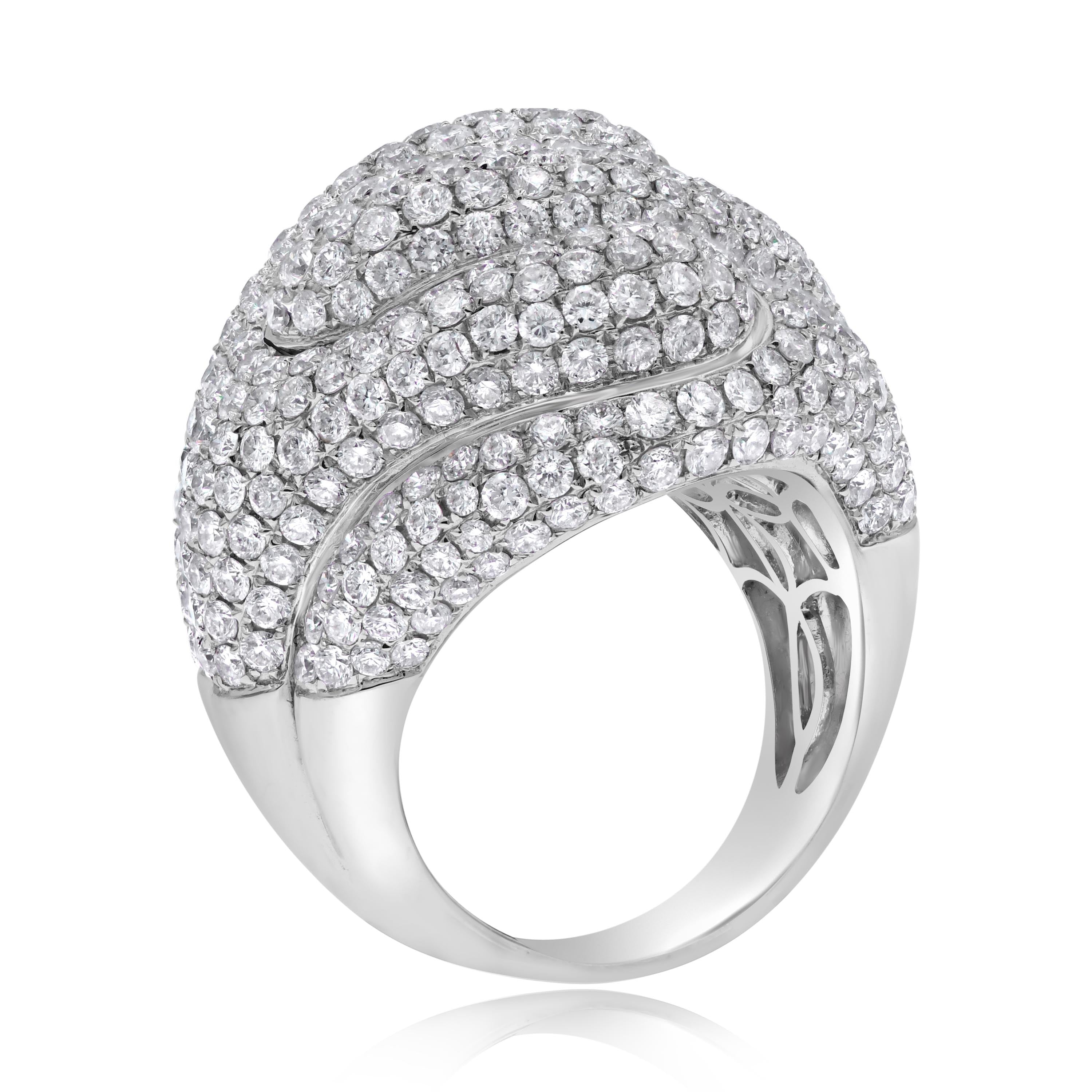 7 ct. Diamond 14K White Gold Statement Ring