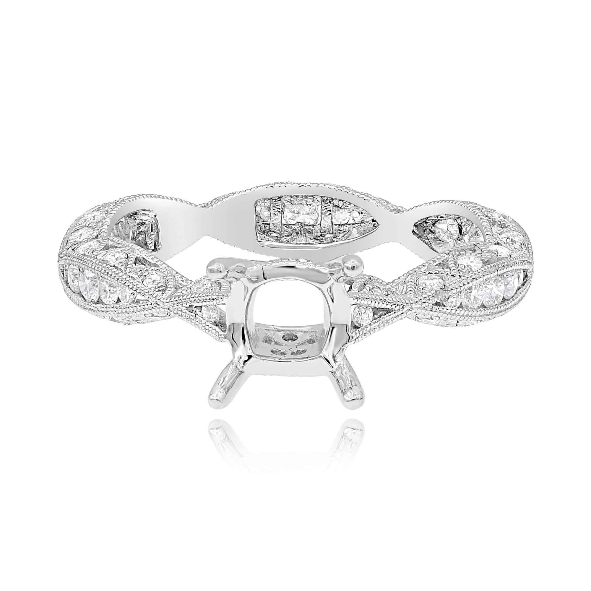 0.62 ct. Diamond 18K White Gold Ring Mounting