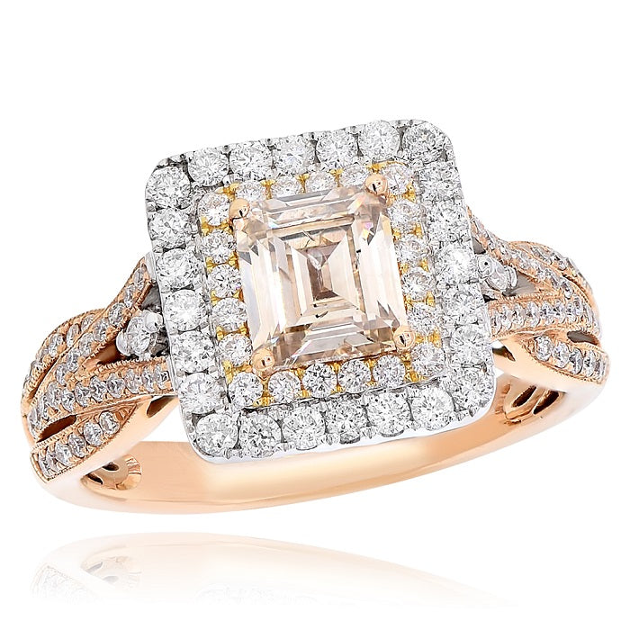 D 0.76 SH.D 1.04 18K.TWO TONE 107 STONE - RF171