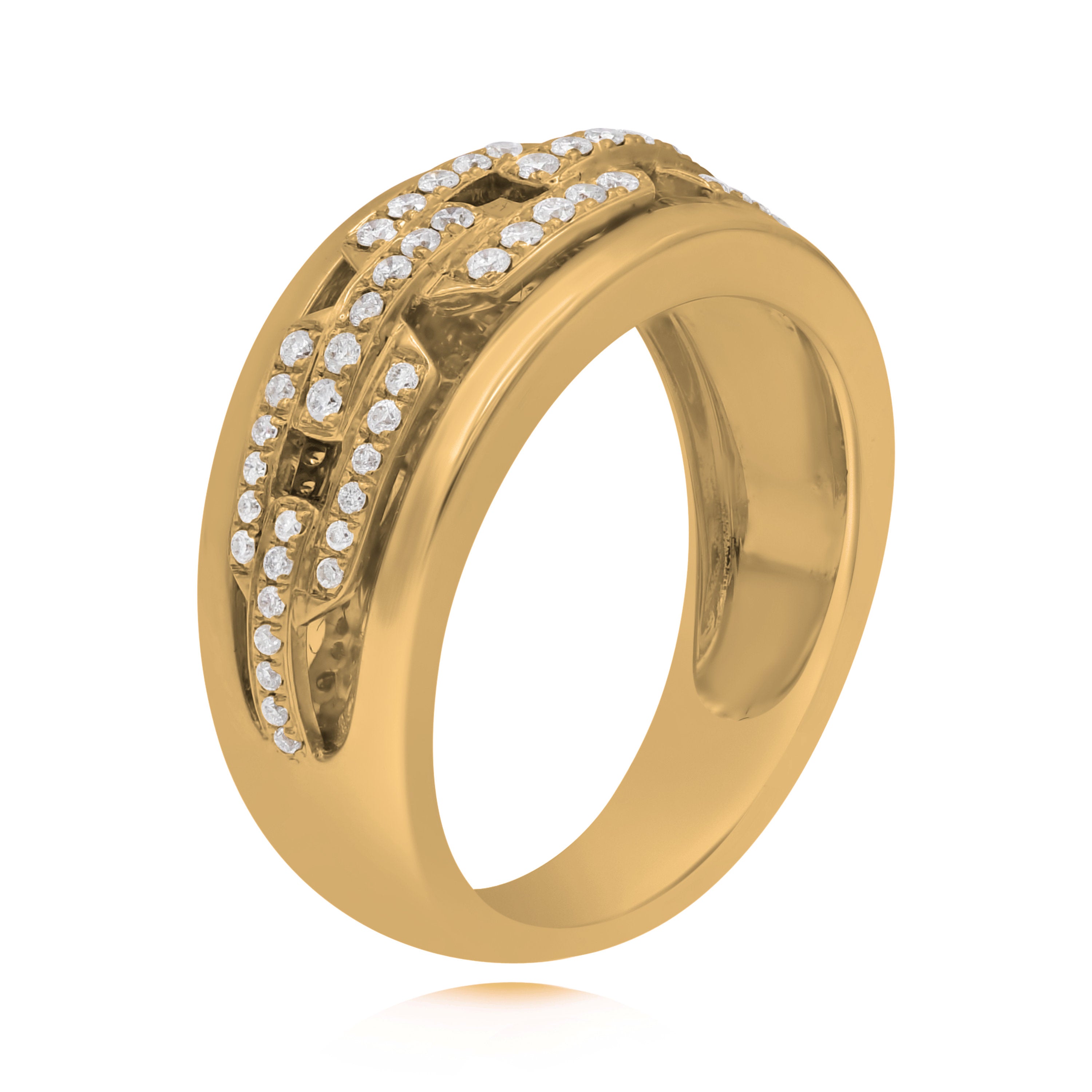 0.3 ct. Diamond 14K Yellow Gold Interlock Band