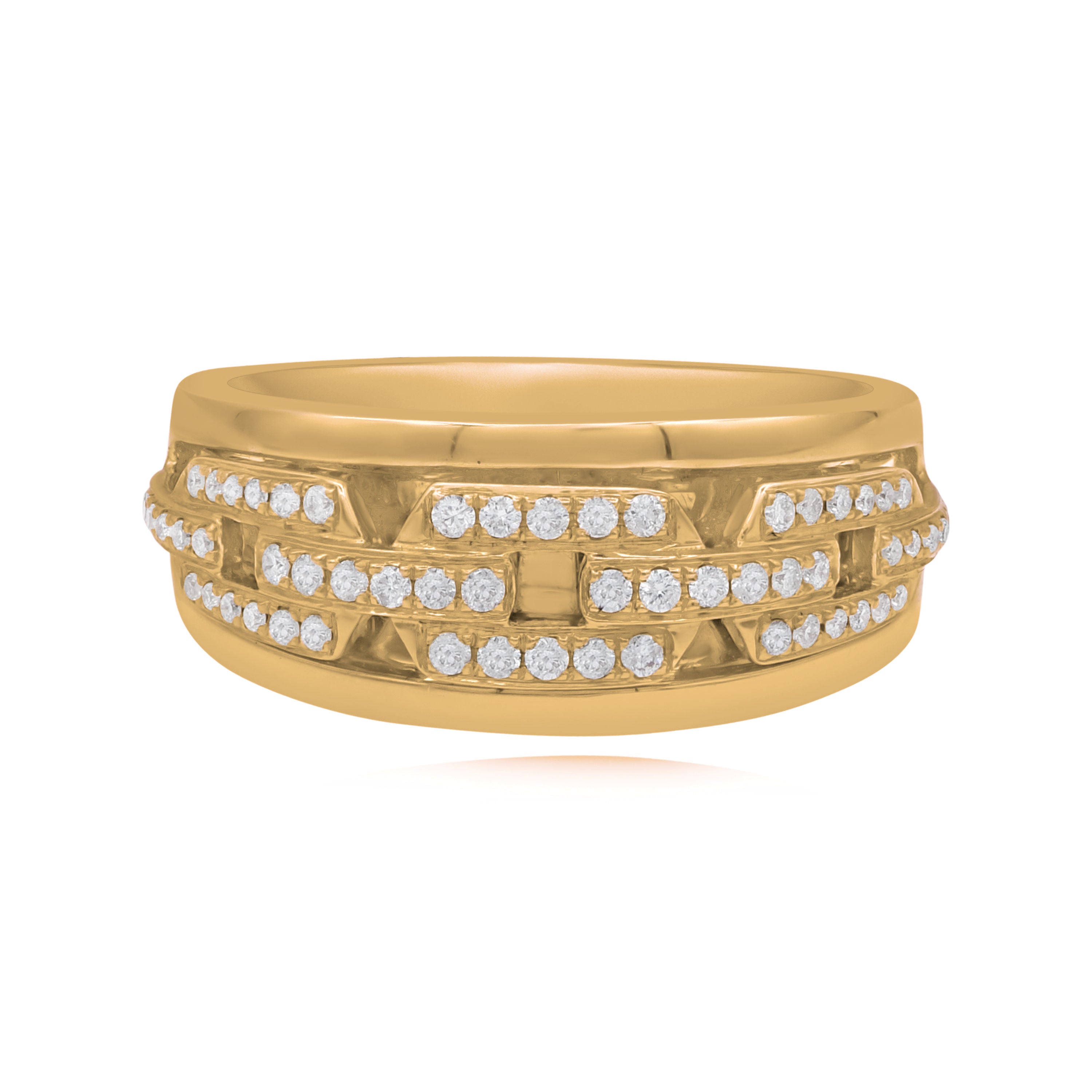 0.3 ct. Diamond 14K Yellow Gold Interlock Band