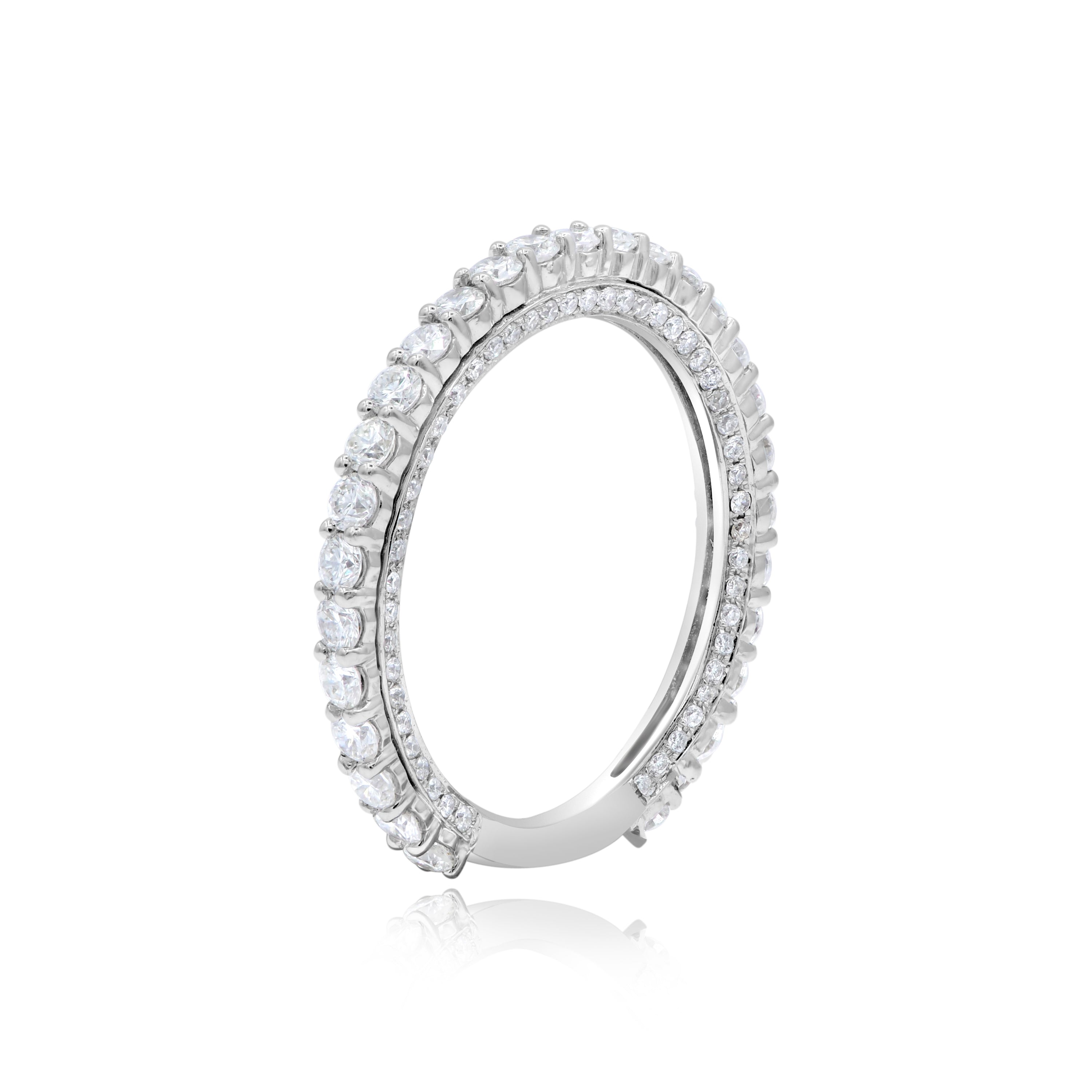 1.15 ct. Diamond 18K White Gold Eternity Band