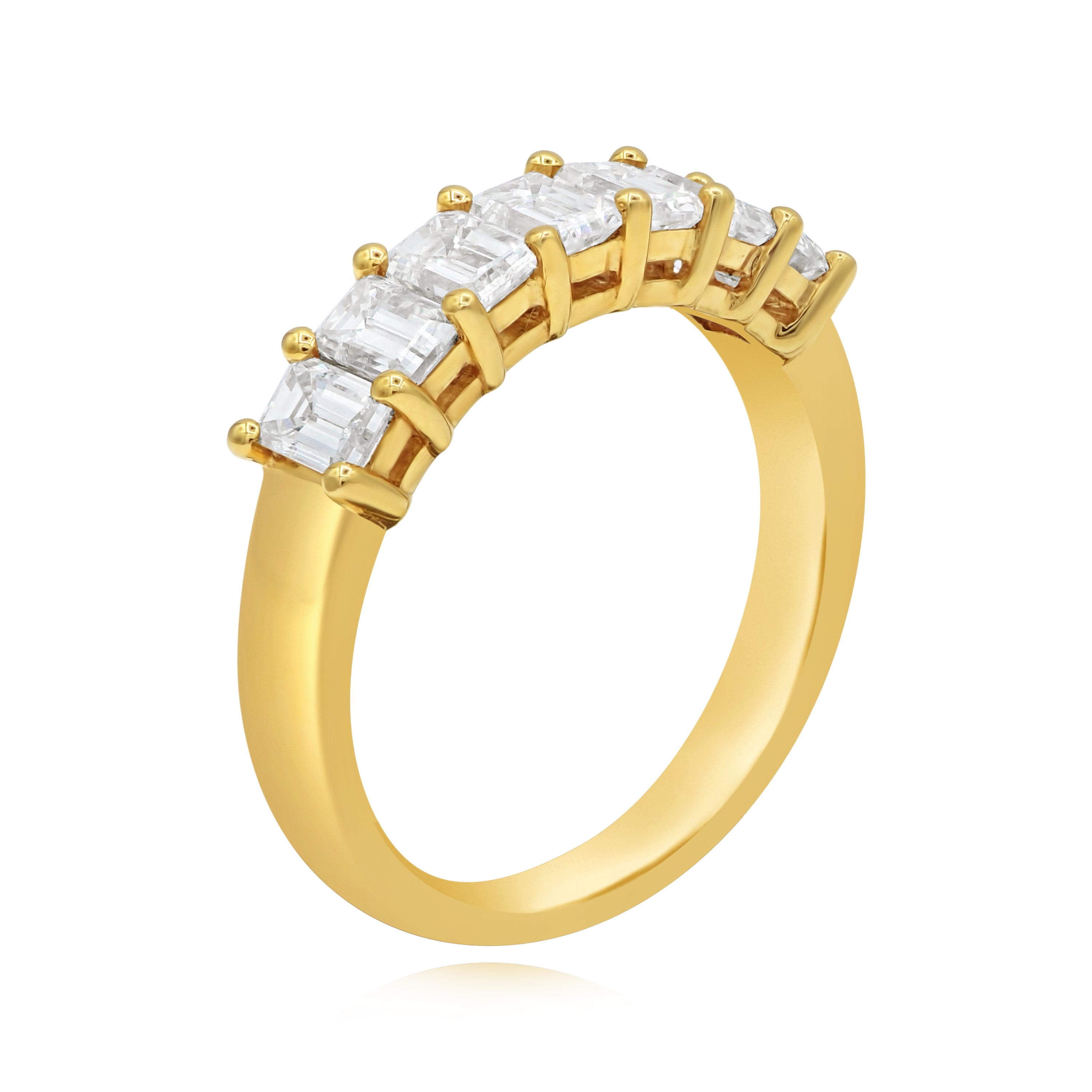 1.65 ct. Diamond 18K Yellow Gold Semi Eternity Band