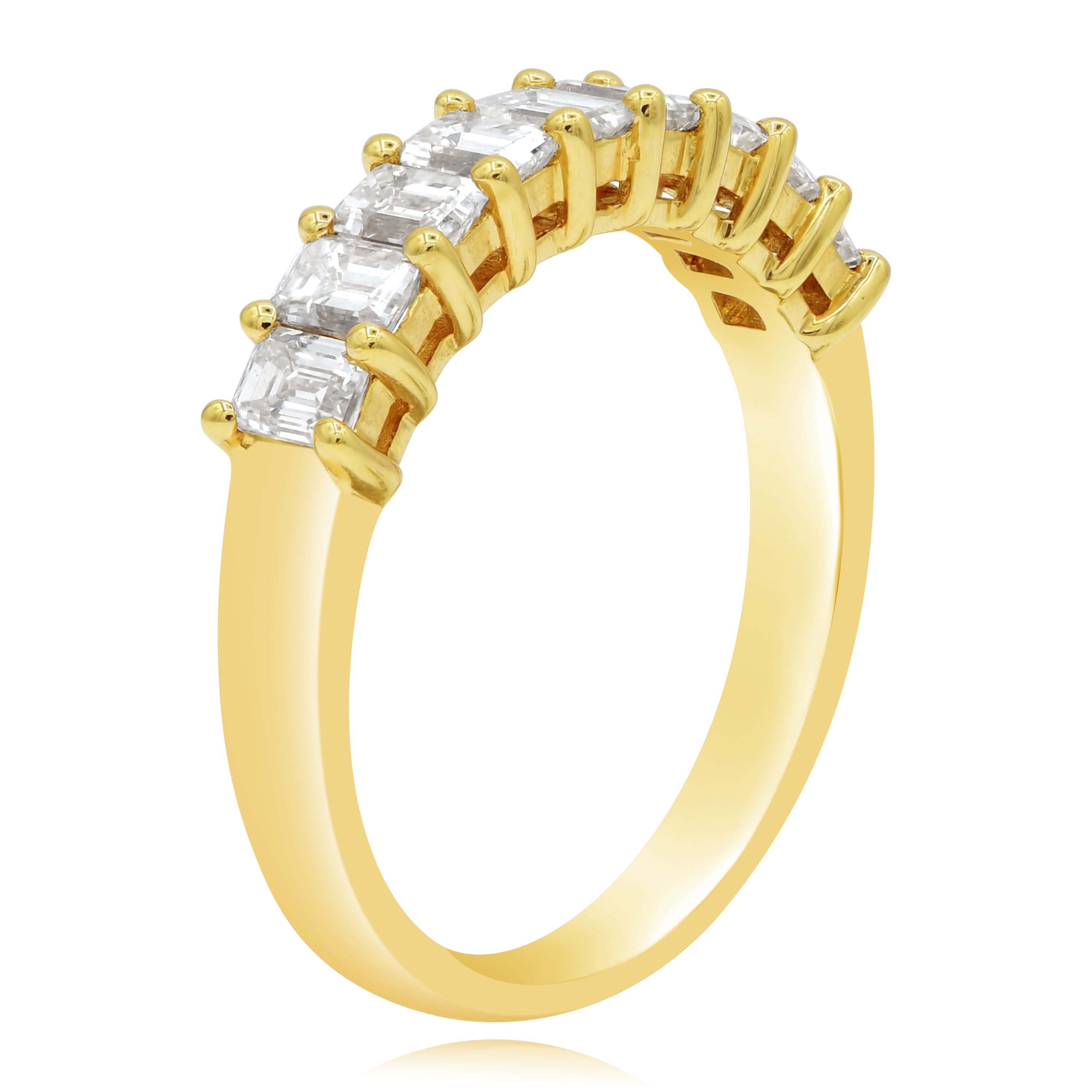 1.39 ct. Diamond 18K Yellow Gold Half Eternity Band