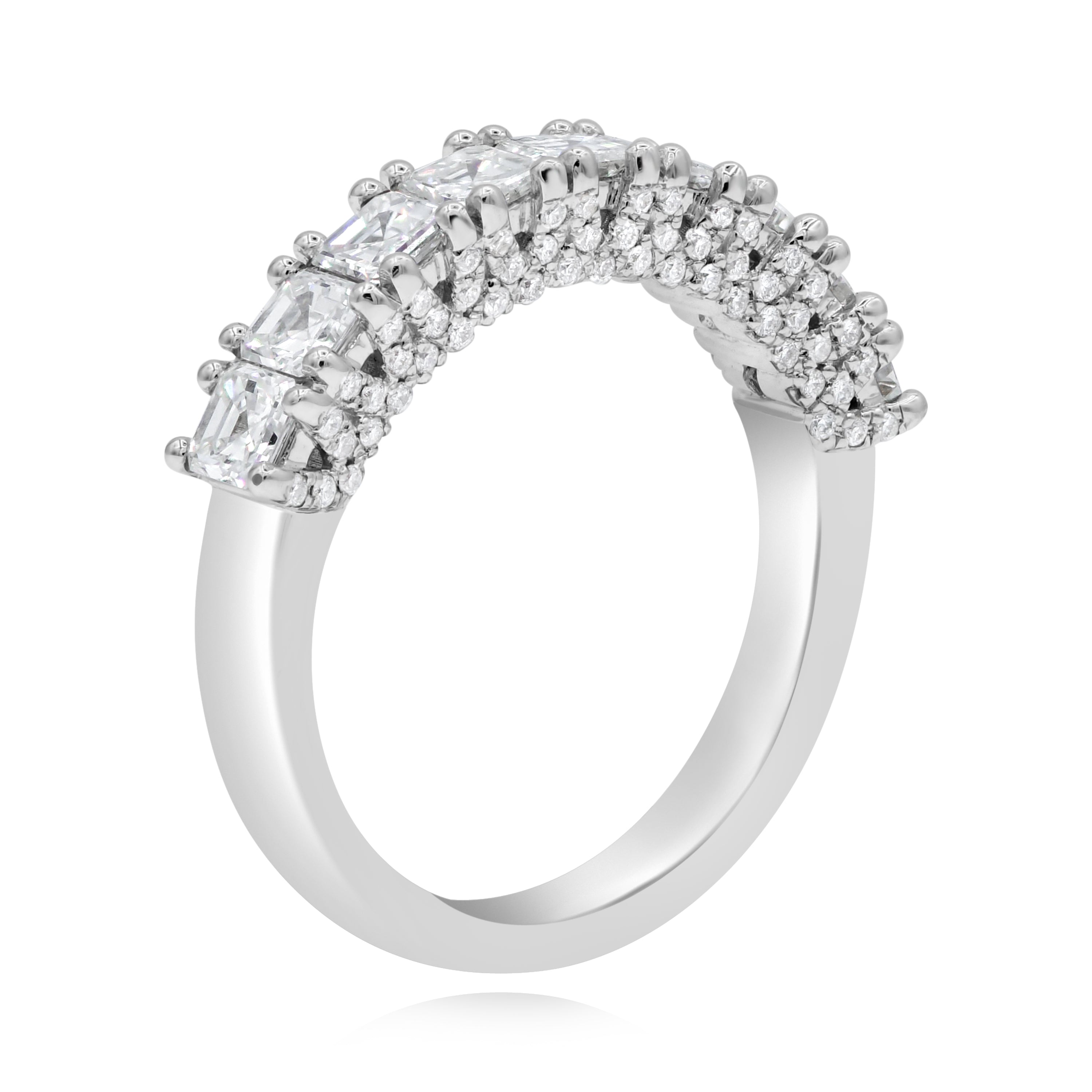 1.8 ct. Diamond 18K White Gold Half Eternity Band