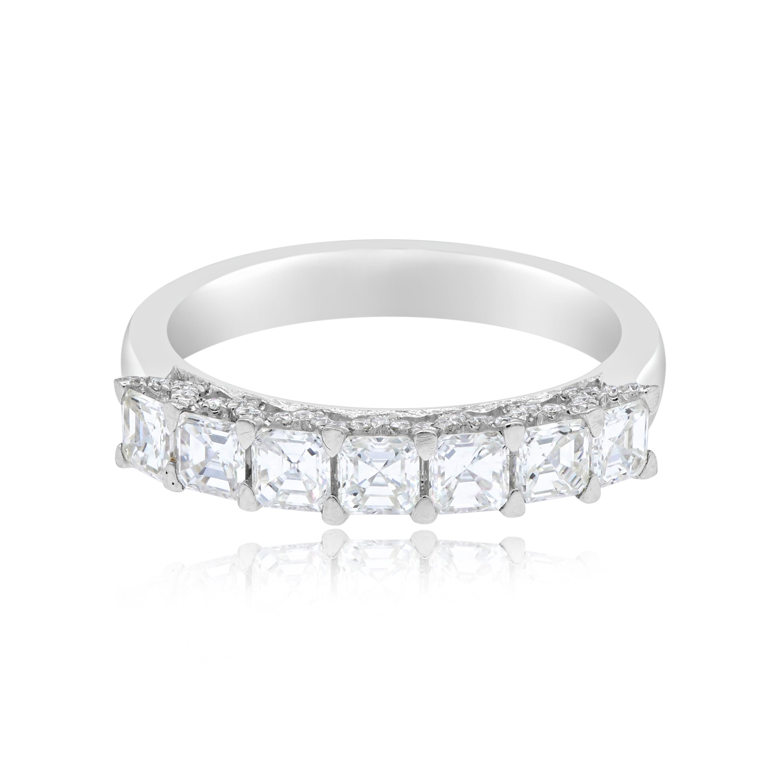 1.39 ct. Diamond 18K White Gold Band