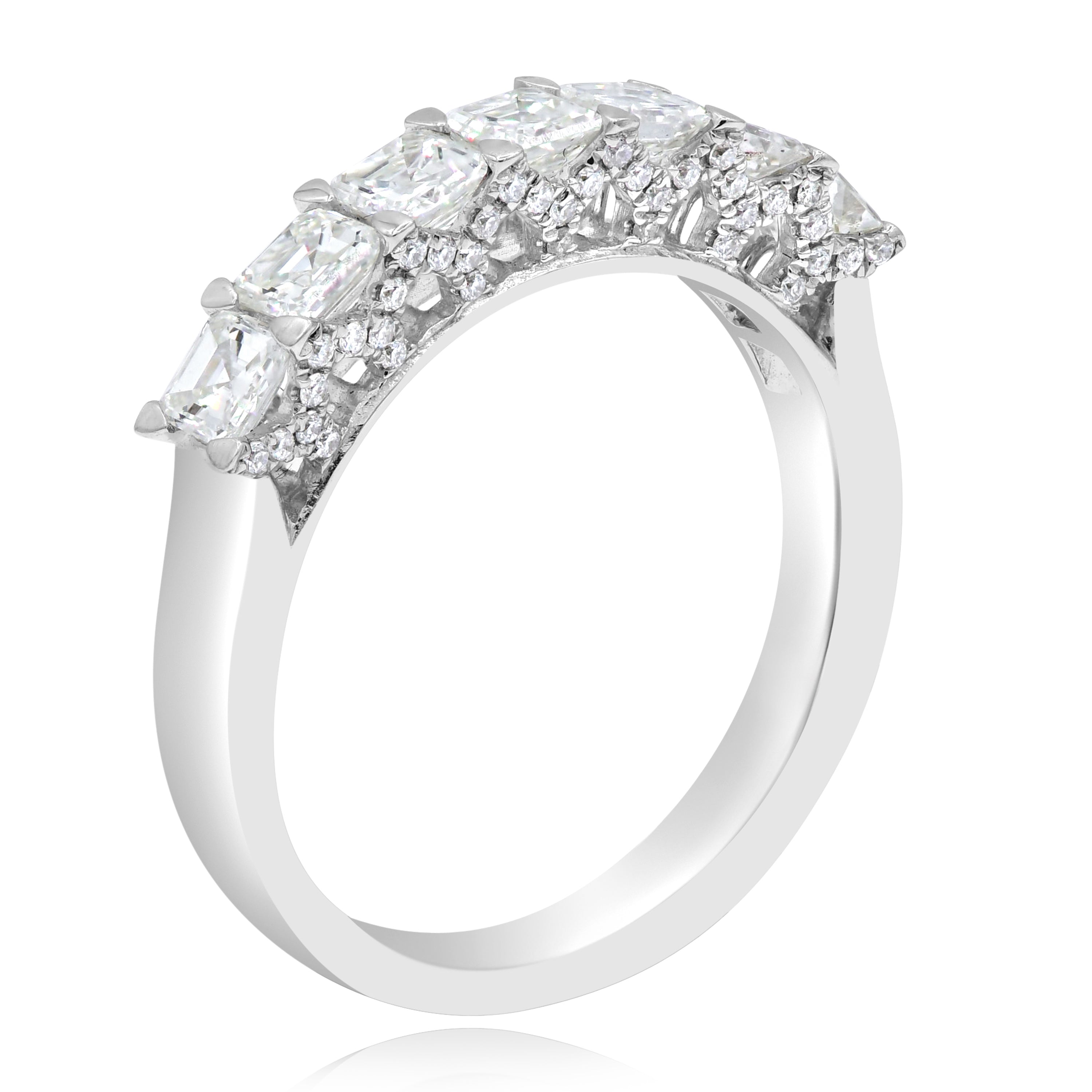 1.39 ct. Diamond 18K White Gold Band