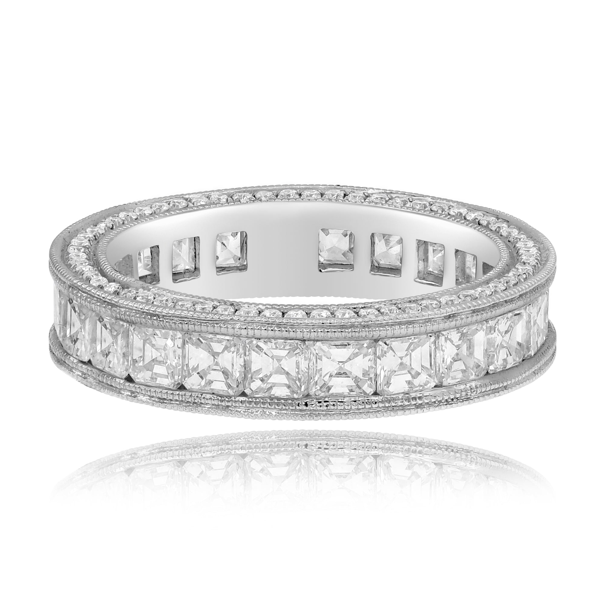 3.45 ct. Diamond 18K White Gold Eternity Band
