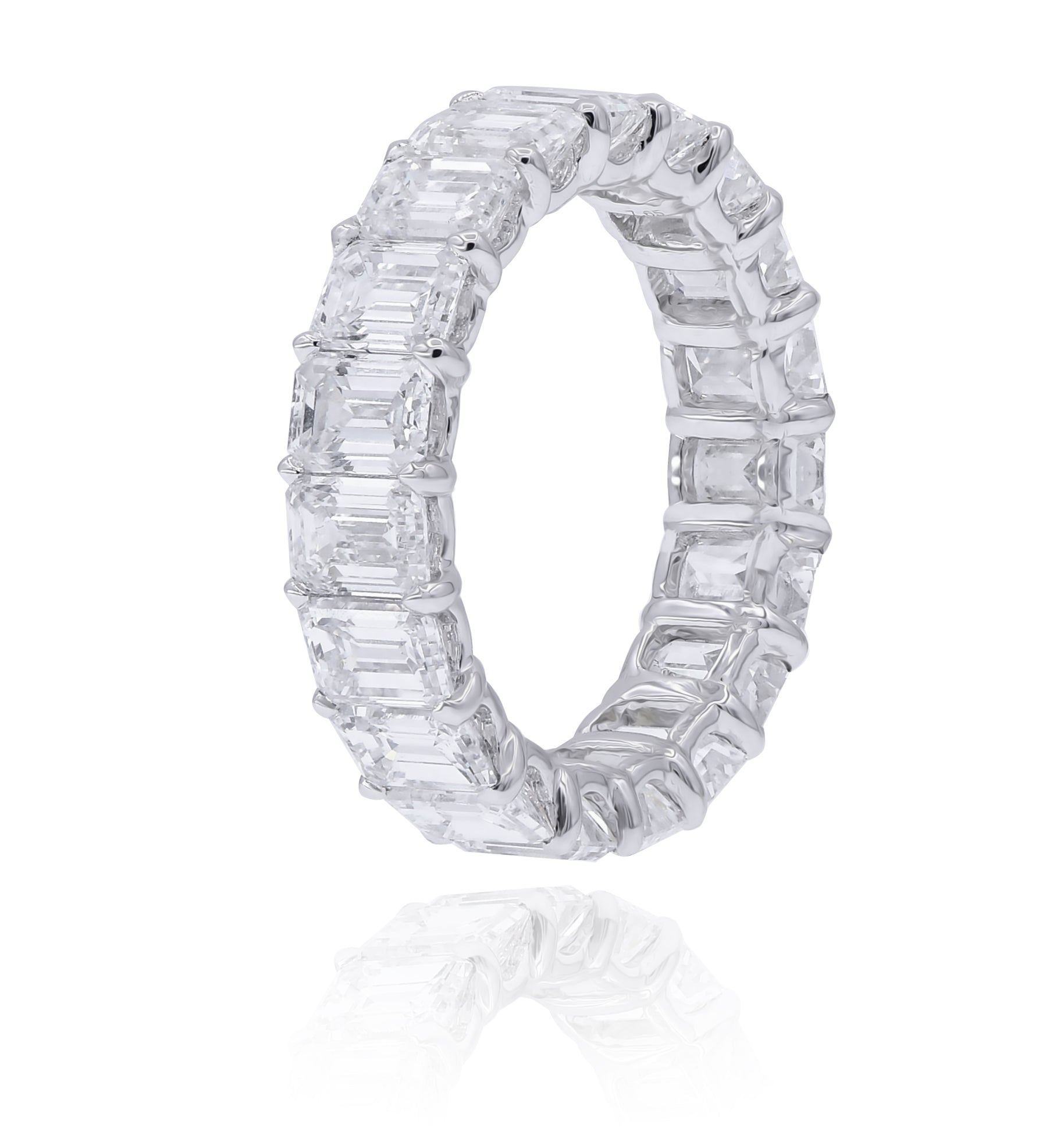 7.28 ct. Diamond 18K White Gold Etermity Band
