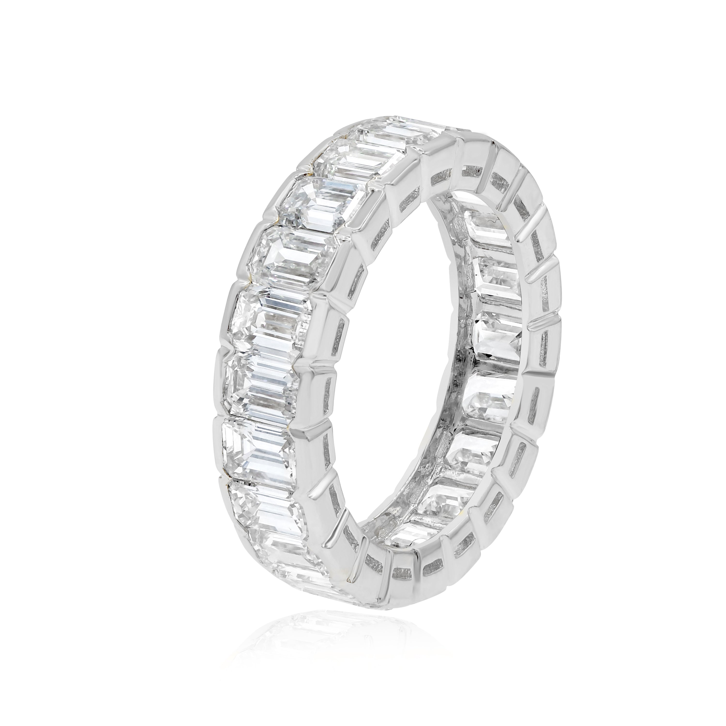 6.86 ct. Diamond 18K White Gold Eternity Band