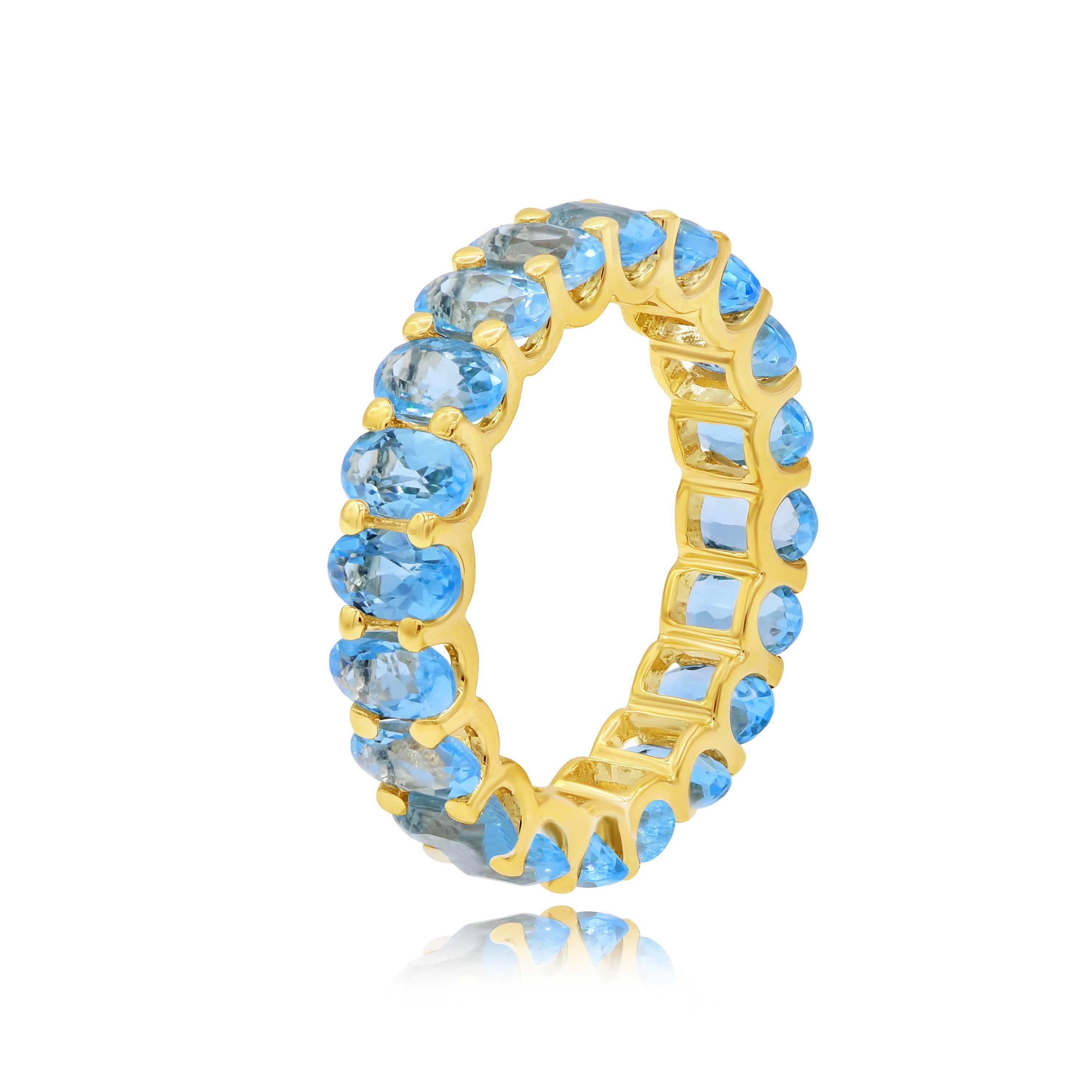 5.58 ct. Topaz 14K Yellow Gold Eternity Band